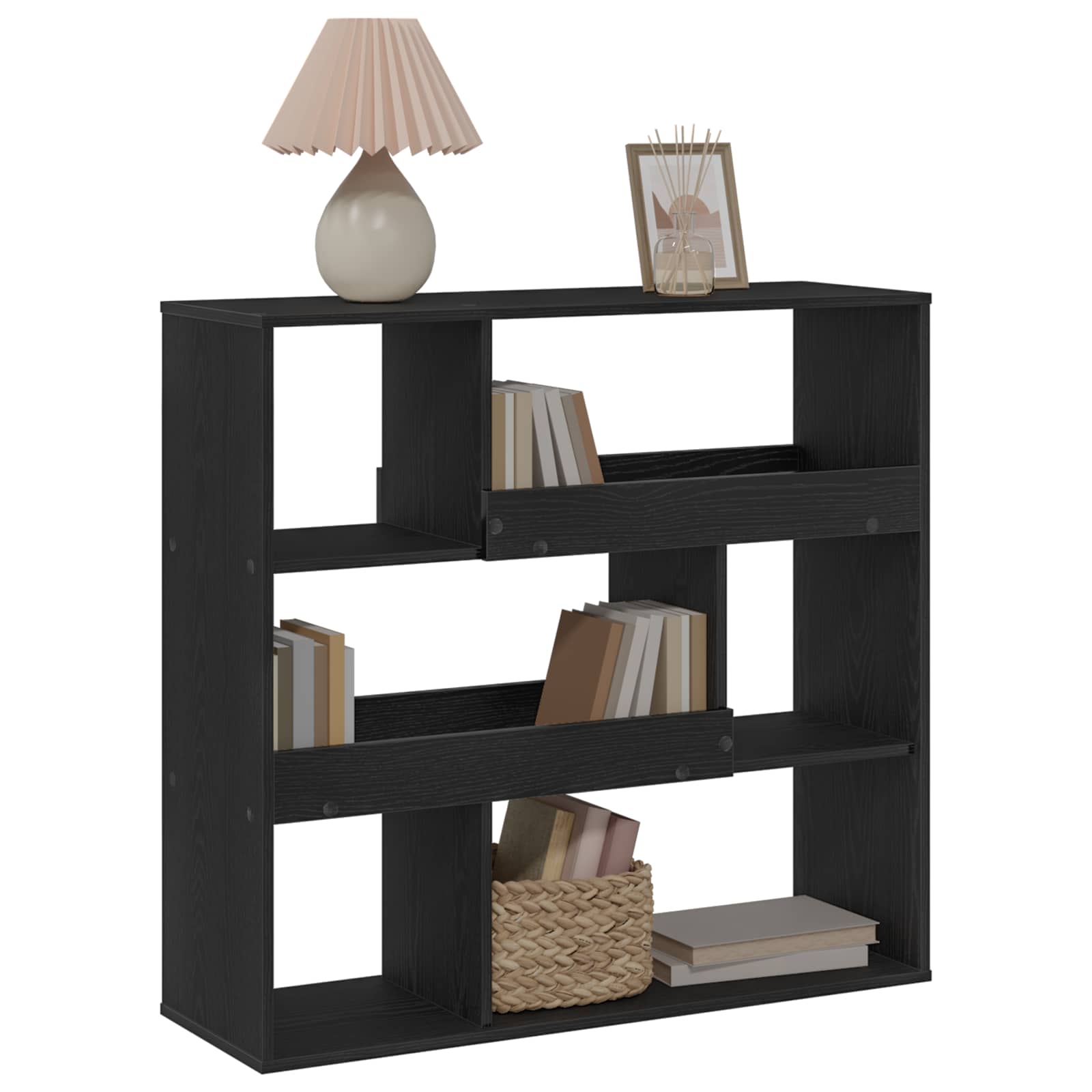 Bokhylla Svart Ek 100 x 33 x 94,5 cm Konstruerat trä