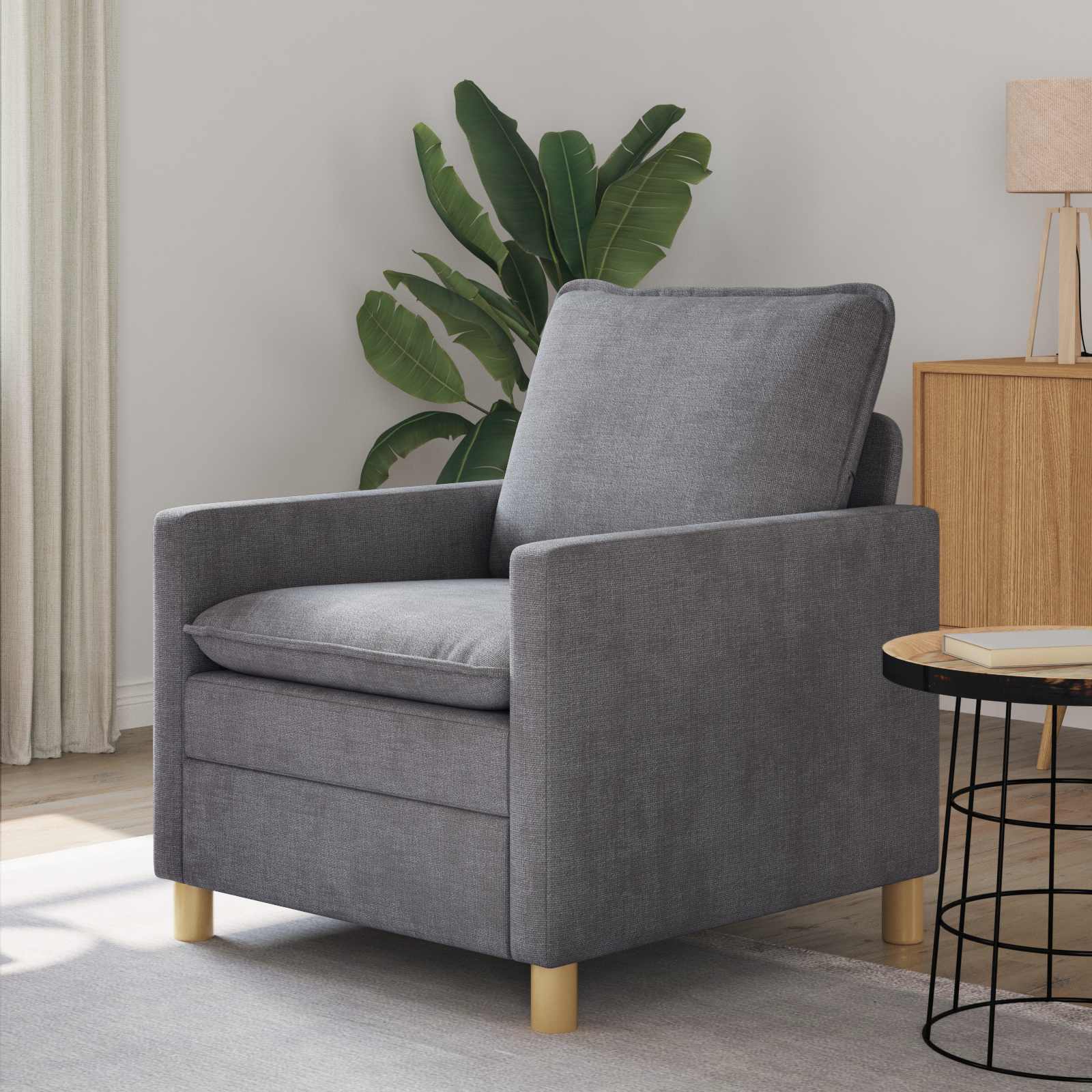 Soffa Ljusgrå 76 x 81 x 87,5 cm Polyester