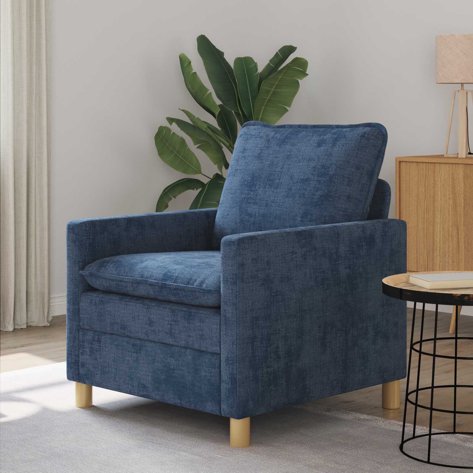 Soffa Blå 76 x 81 x 87,5 cm Polyester