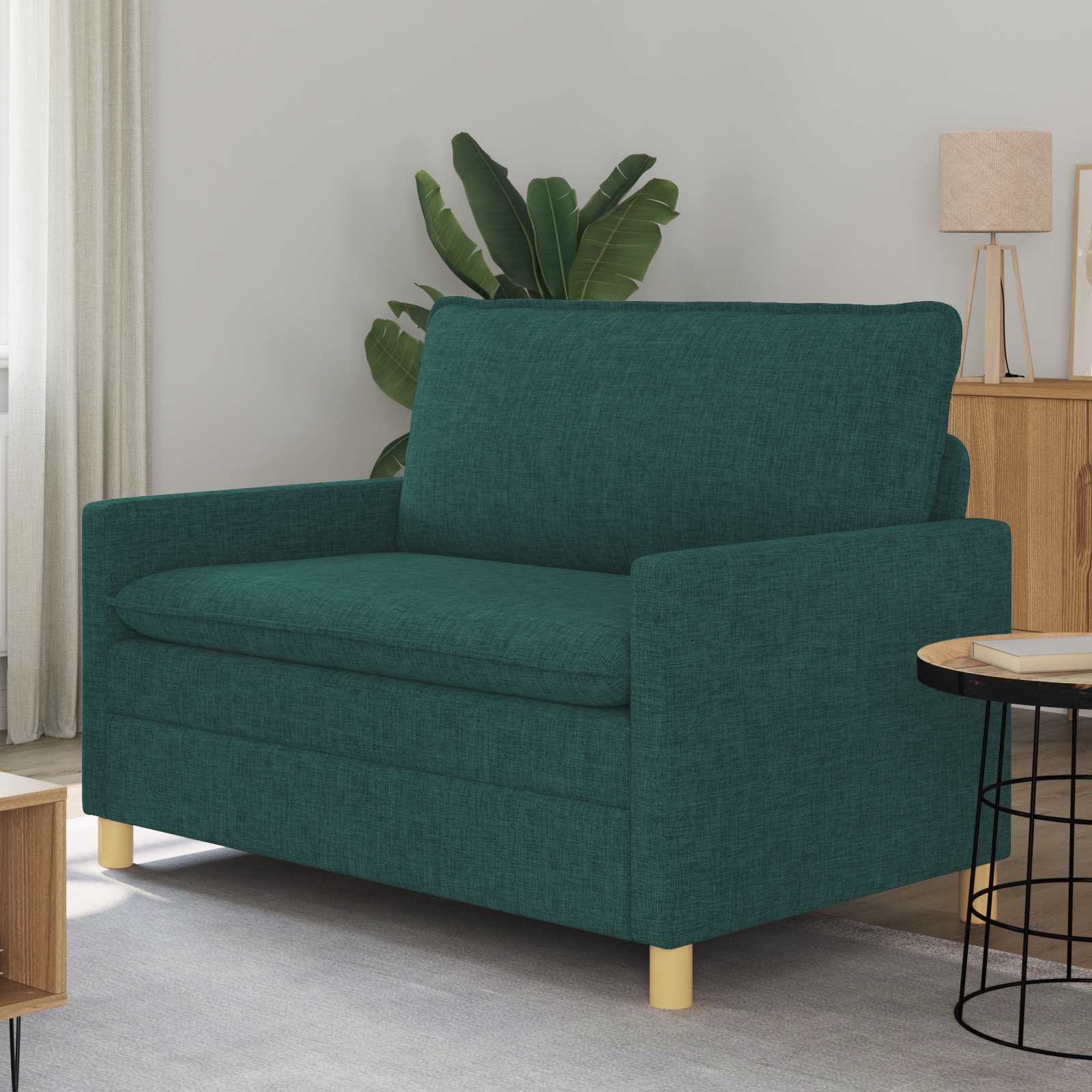 Soffa Mörkgrön 126 x 81 x 87,5 cm Tyg