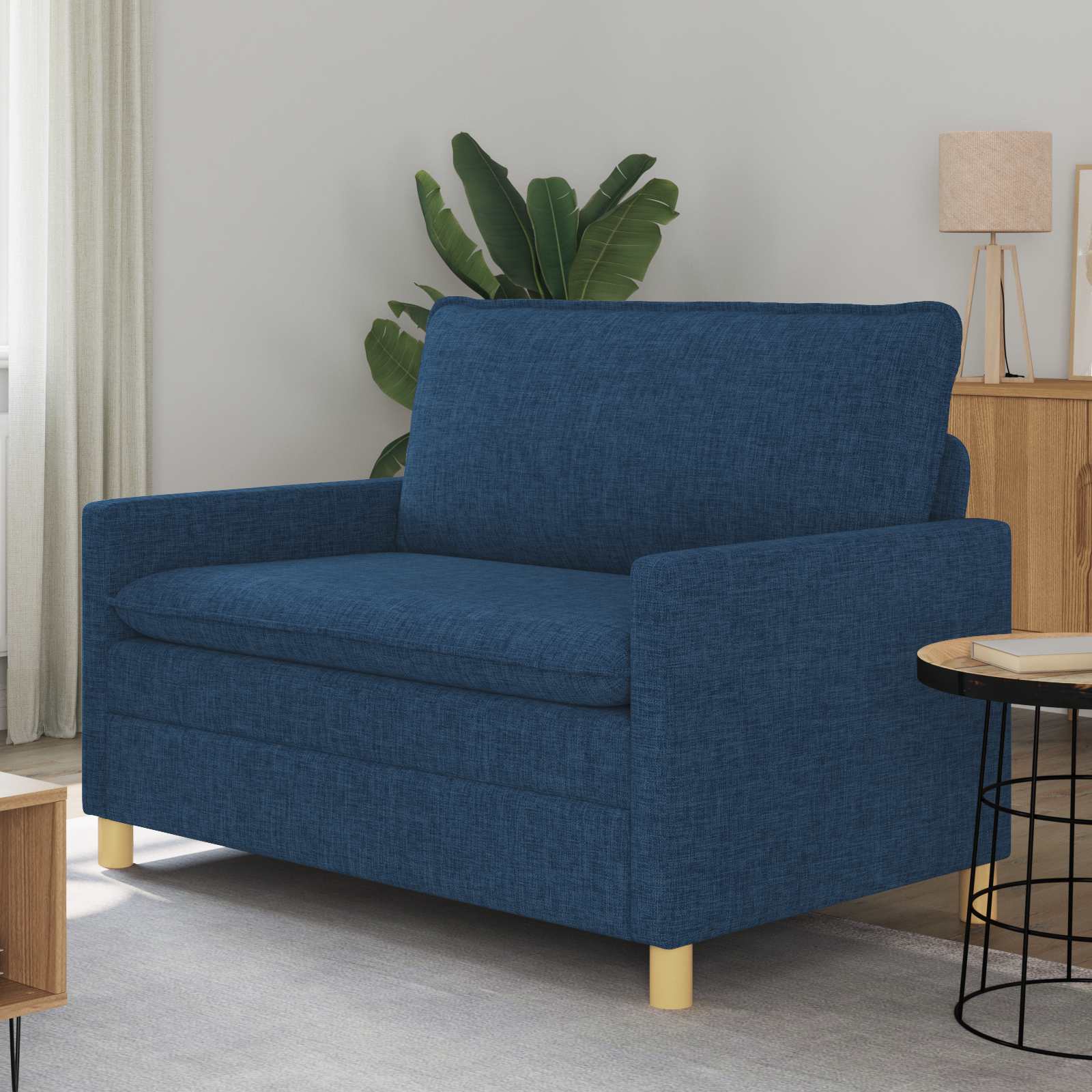 Soffa Blå 126 x 81 x 87,5 cm Tyg