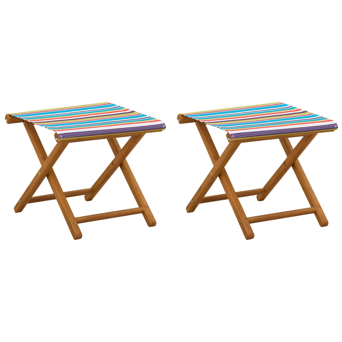Deck Chair 2 st Massiv Eukalyptus Trä Flerfärgsdesign