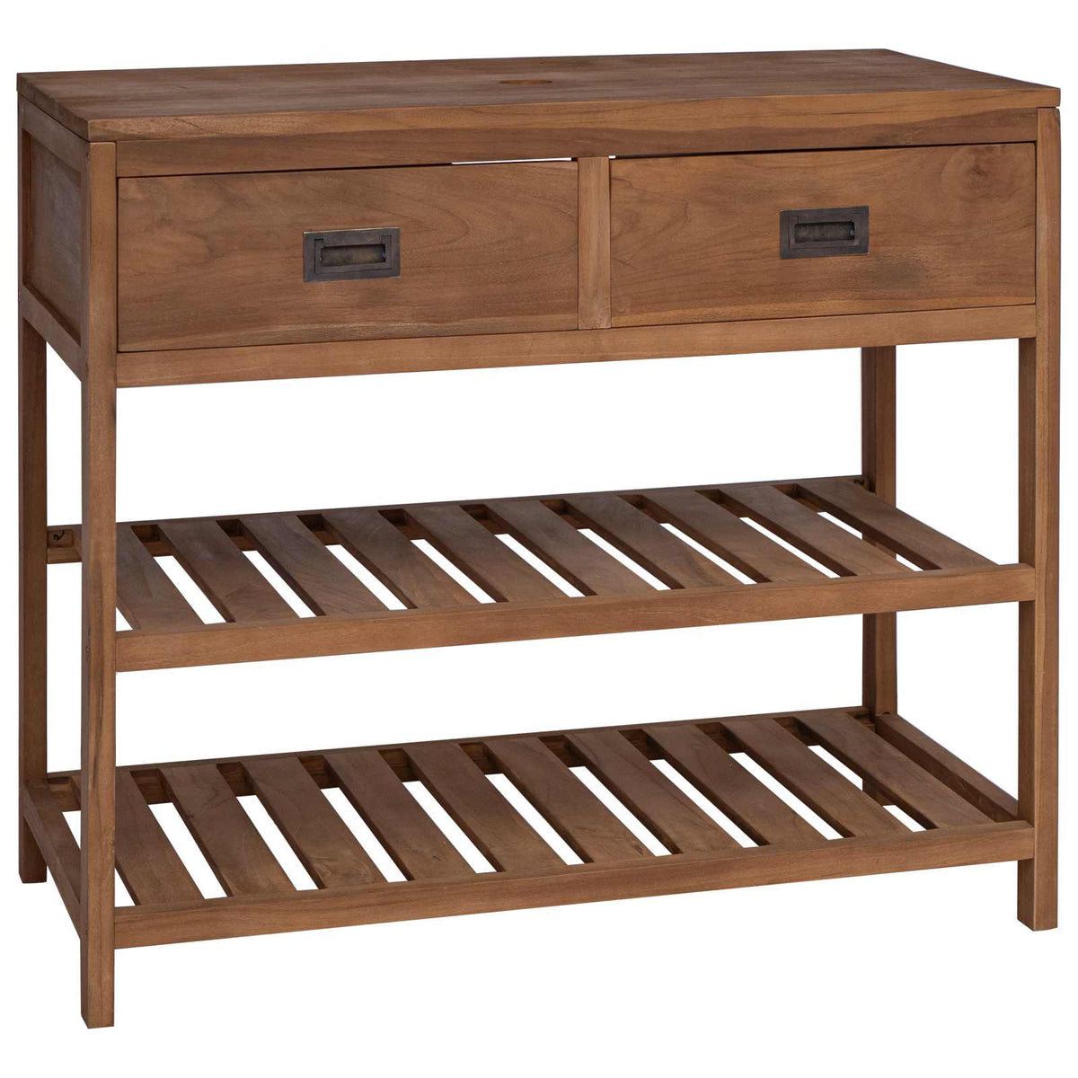 Badrumsskåp Naturlig 90 x 45 x 75 cm Massivt teakträ