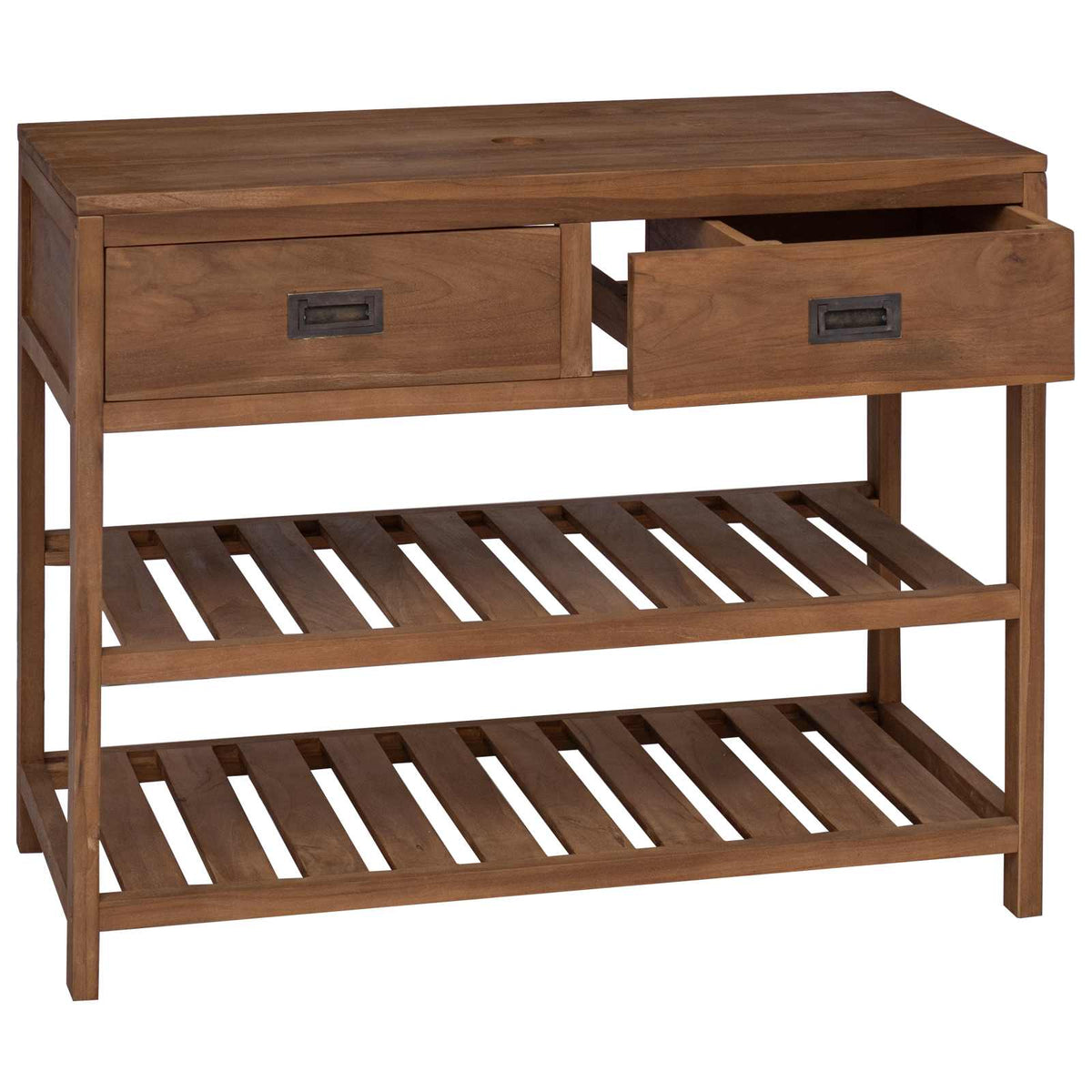 Badrumsskåp Naturlig 90 x 45 x 75 cm Massivt teakträ