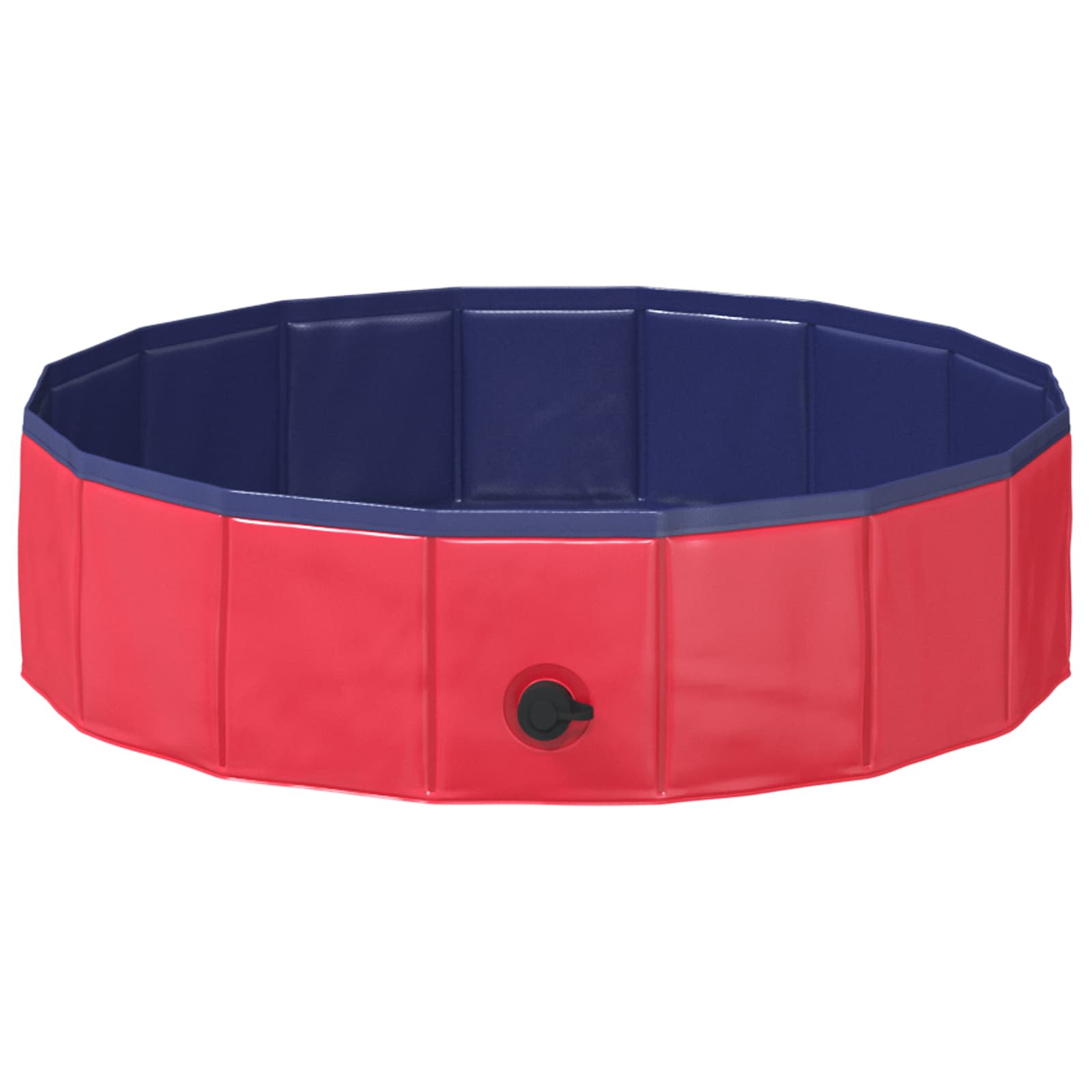 Barn Sim Pool Röd Ø 80 x 20 cm Tjock PVC och Konstruerat Trä