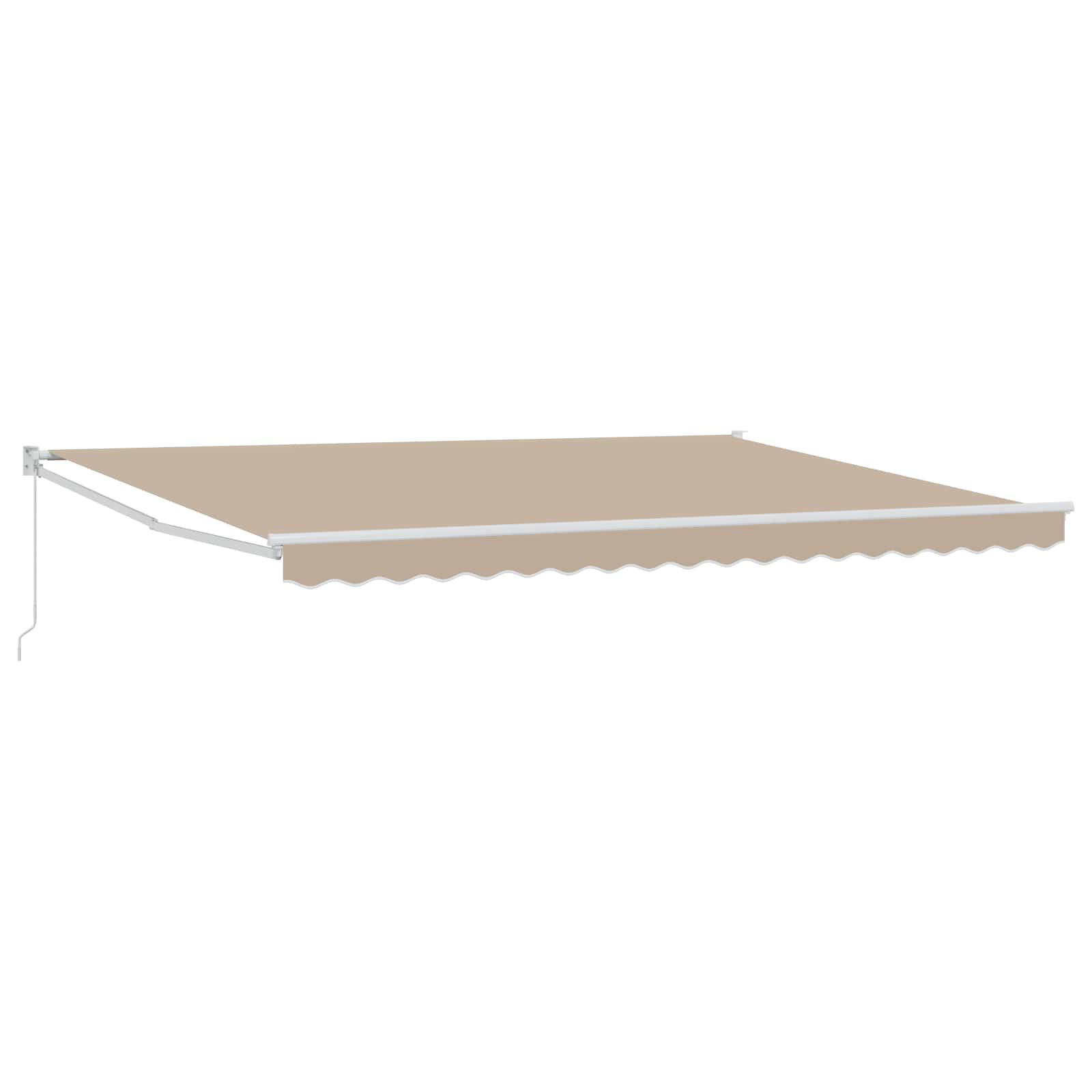 Utdragbar markis Beige 4 x 2 m 100% Polyester och Aluminium