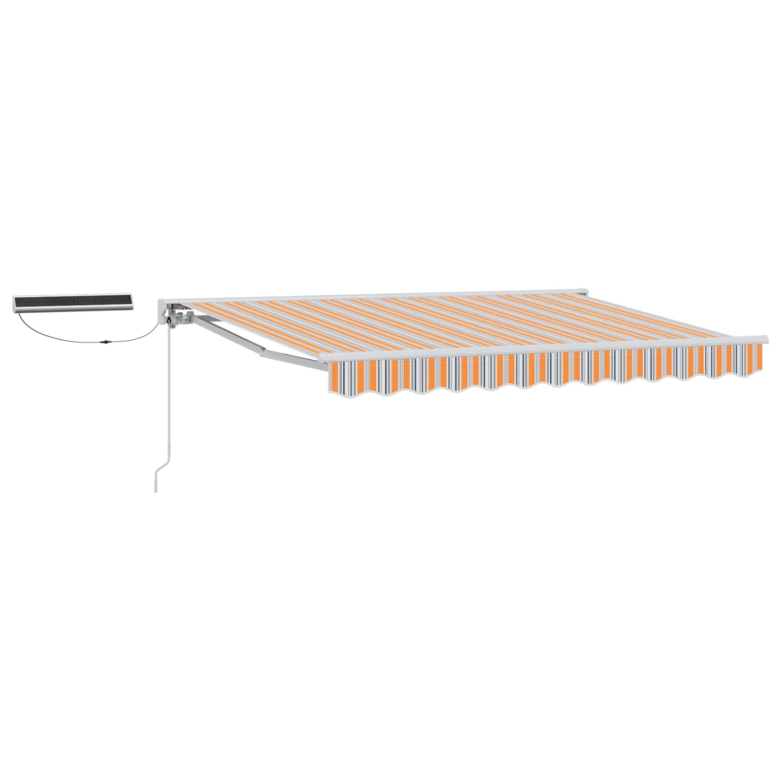 Elektrisk Retraktabel Markis Blå, Orange, Vit 3,5 x 2 m