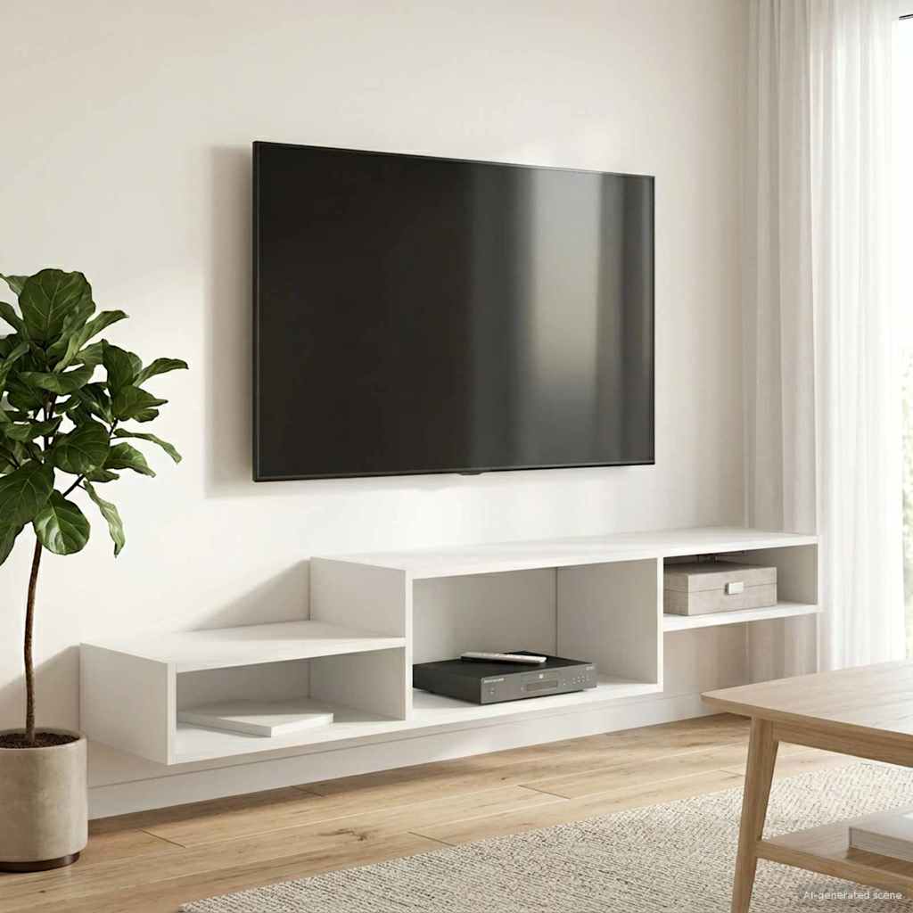 Väggmonterad TV-skåp Väggmonterat Gammalt trä 150 x 28 x 26 cm