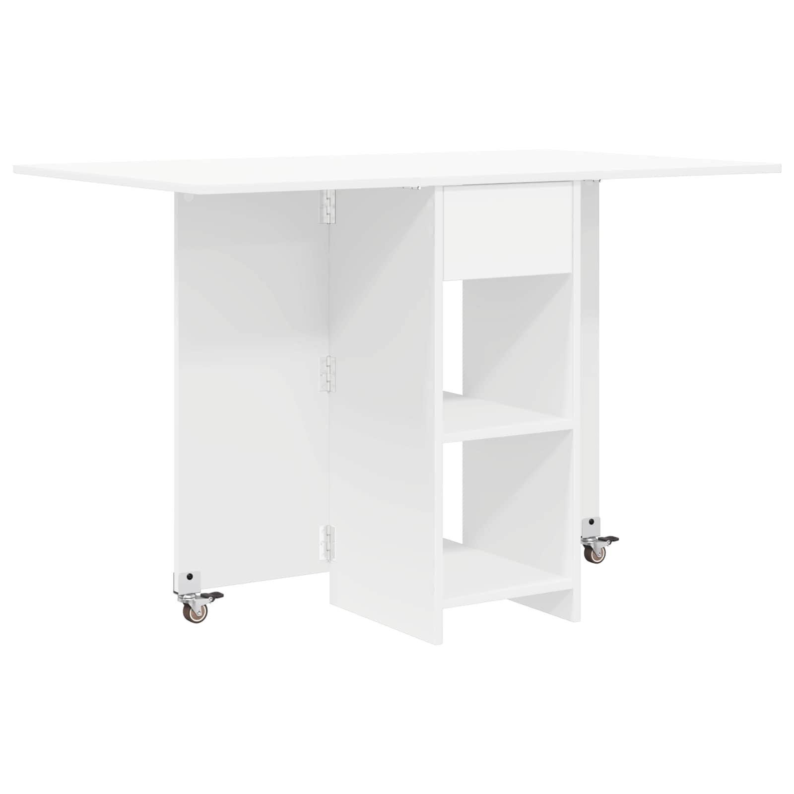 Matbord 115 x 70 x 75 cm Konstruerat trä Vit Rektangulär
