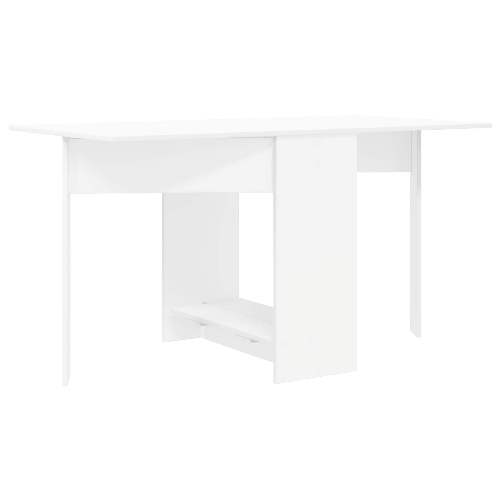 Matbord 138 x 70 x 73,5 cm Konstruerat trä Vit Rektangulär