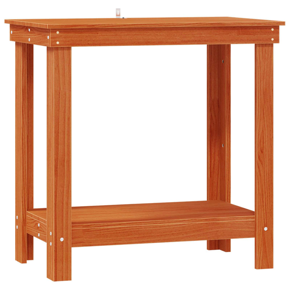 Arbetsbänk med hylla VaxBrun 80 x 50 x 80 cm Massivt furu