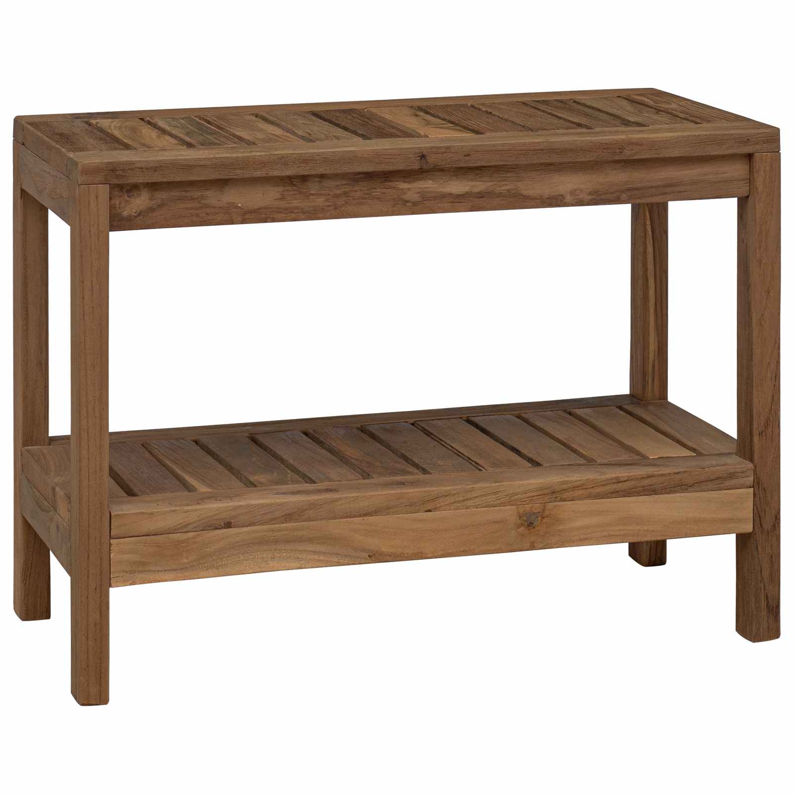 Badrum Sidobord Naturlig 60 x 30 x 45 cm Massivt teakträ