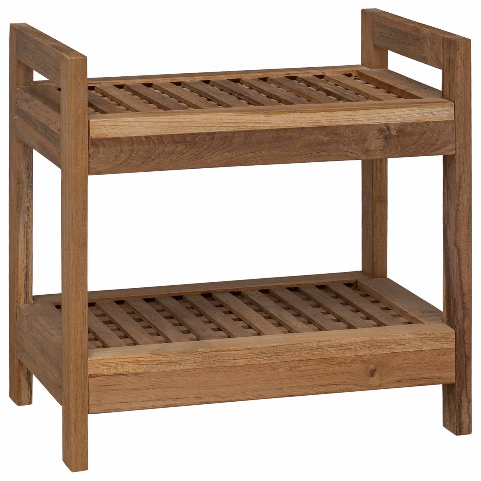 Badrumshylla Naturlig 45 x 30 x 45 cm Massivt teakträ