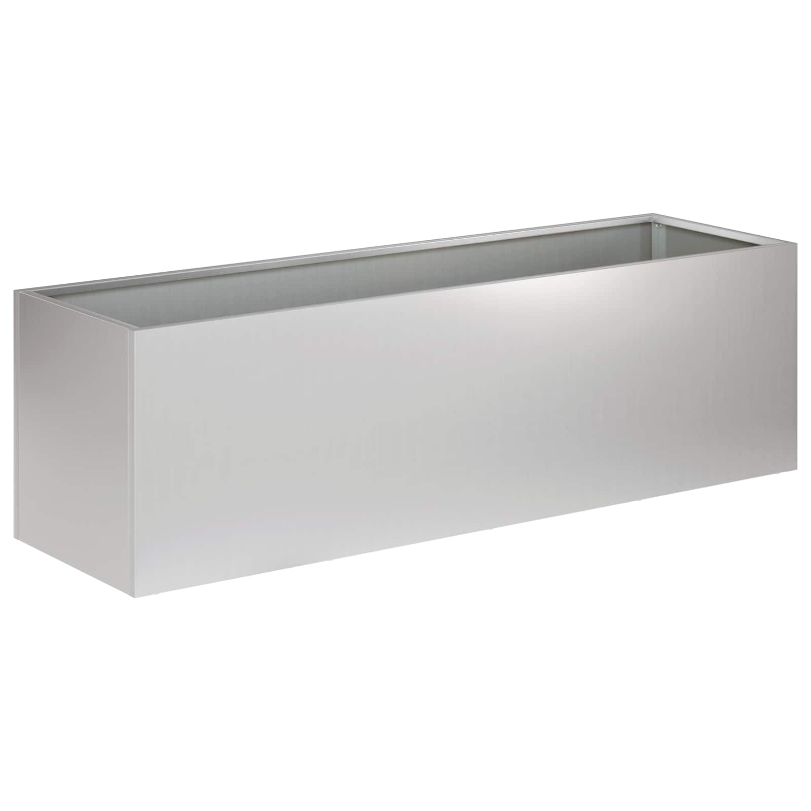 Trädgårdsplanterare Silver 100 x 30 x 30 cm Galvaniserat stål