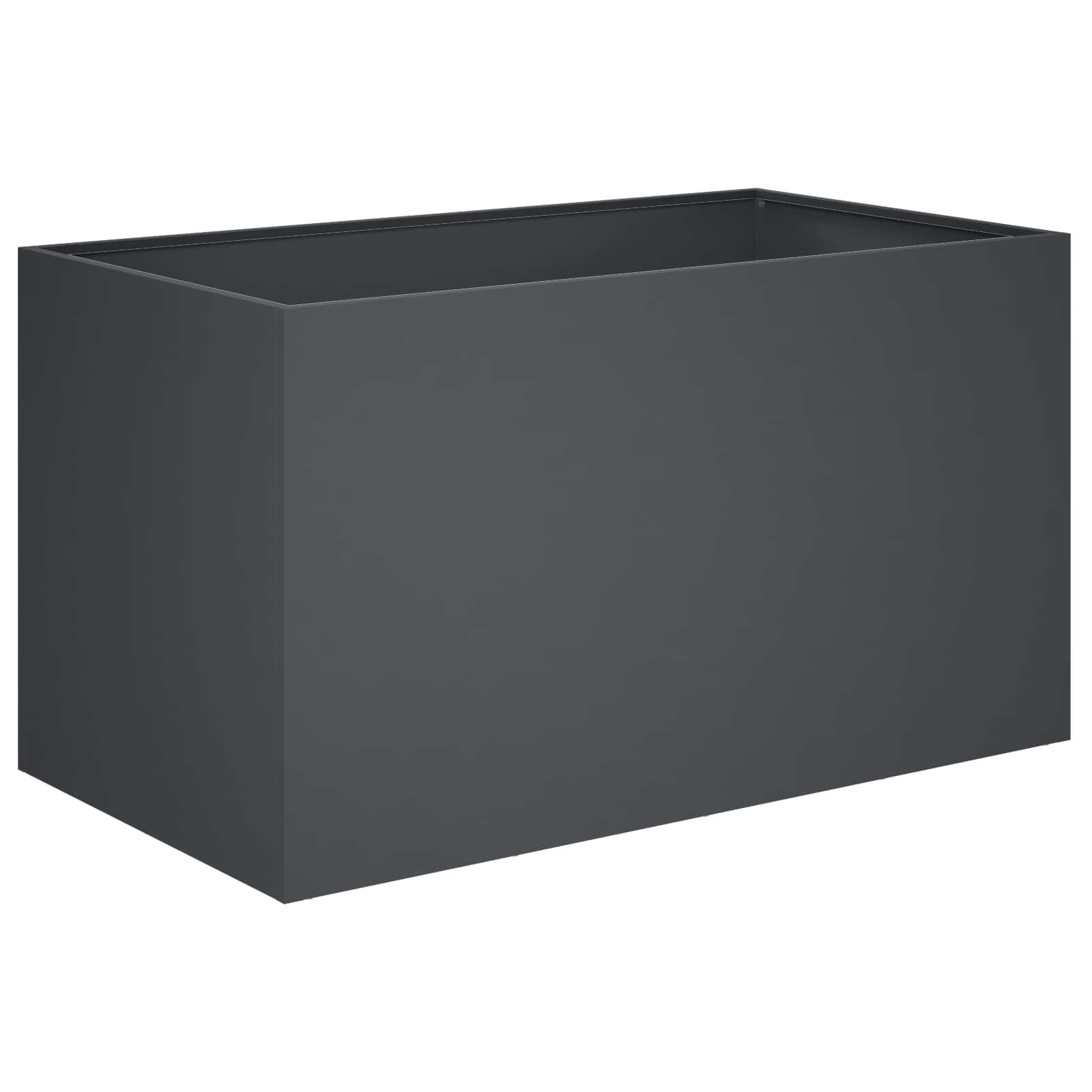 Trädgårdsplanterare Antracit 80 x 50 x 50 cm Kallvalsat stål