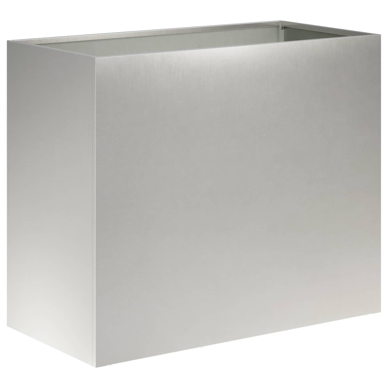 Trädgårdsplanterare Silver 60 x 30 x 40 cm Rostfritt stål