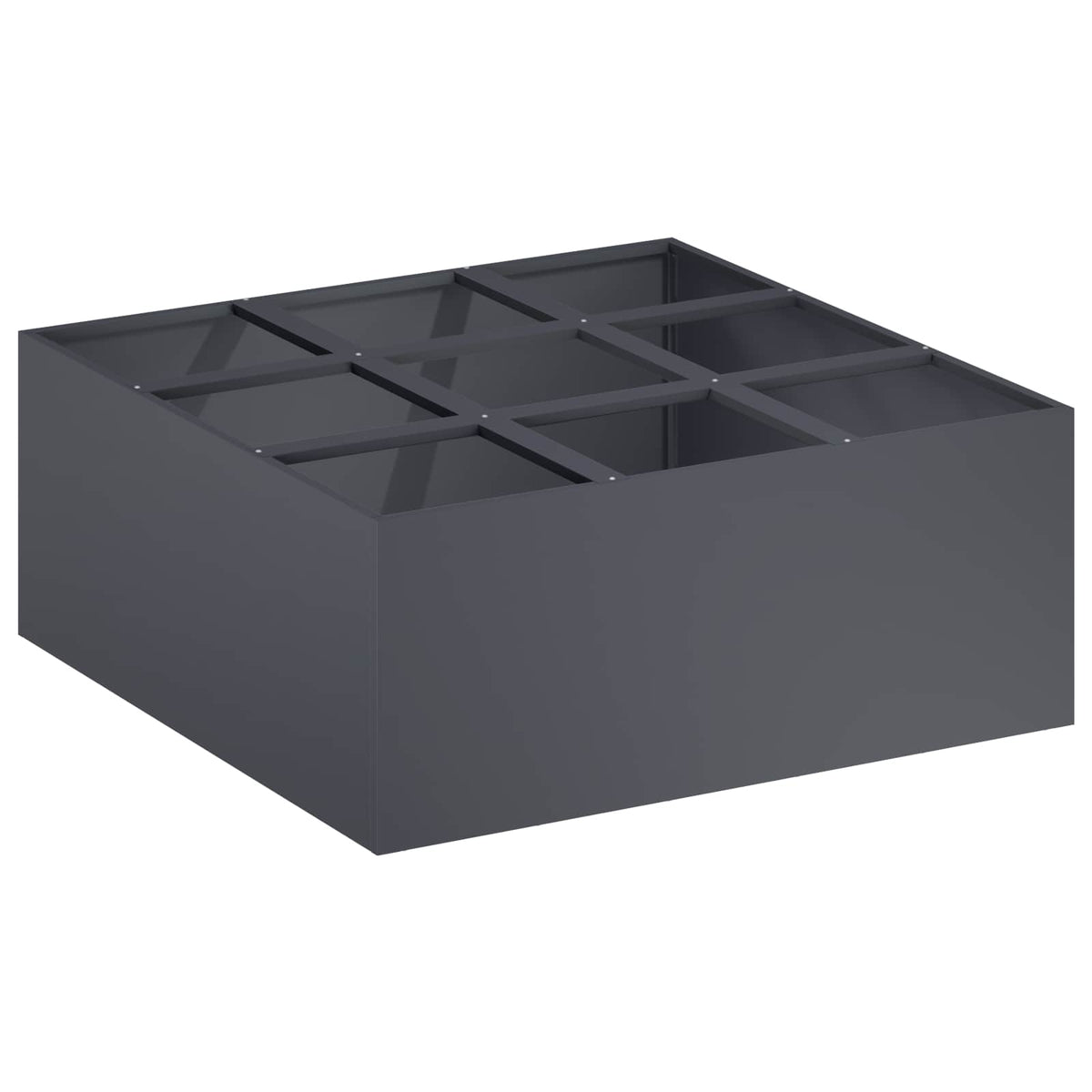 Trädgårdsplanterare Antracit 100 x 100 x 30 cm Kallvalsat stål