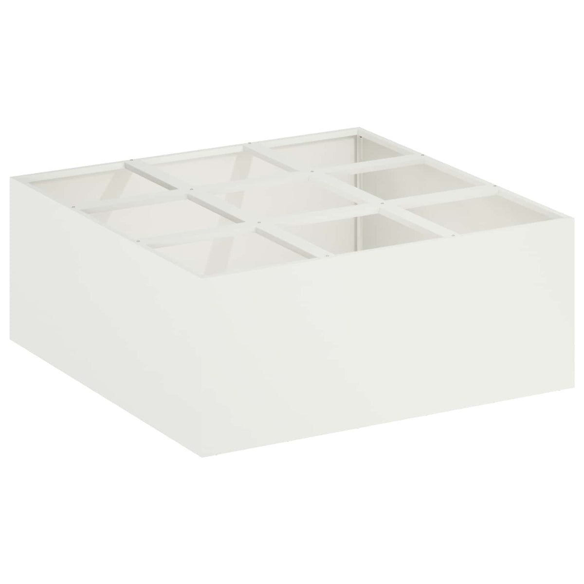 Trädgårdsplanterare Vit 100 x 100 x 50 cm Kallvalsat stål