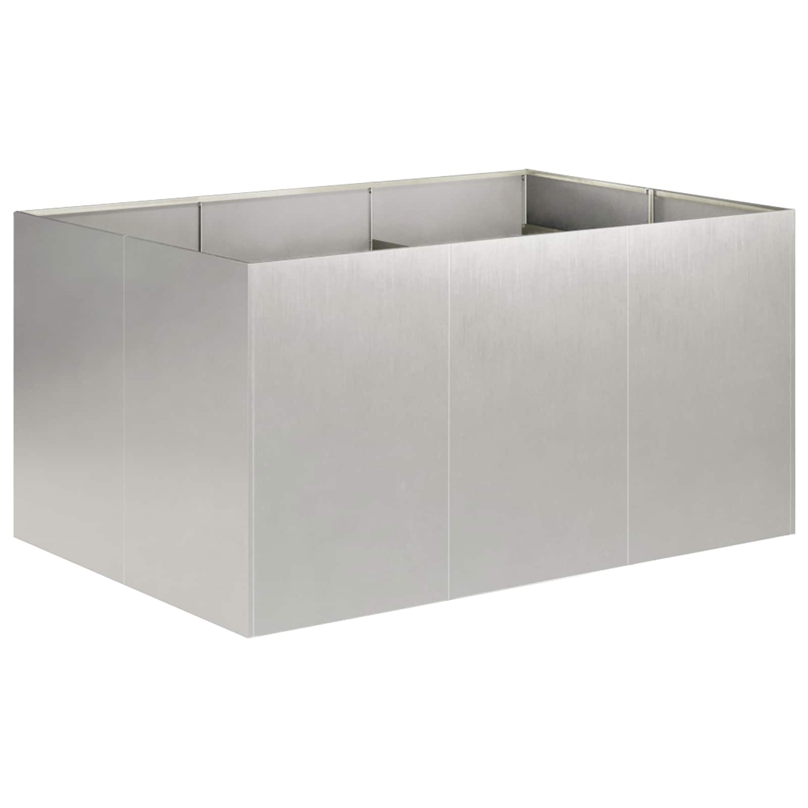 Trädgårdsplanterare Silver 120 x 80 x 60 cm Rostfritt stål