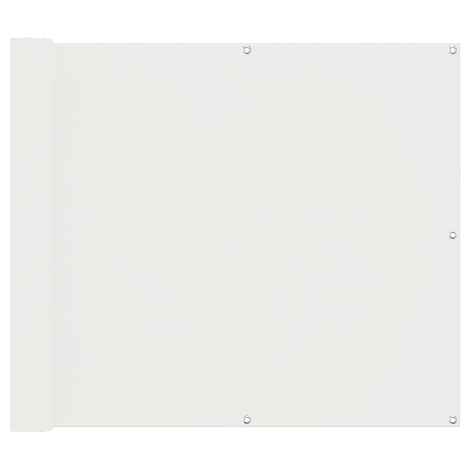 Balkong Skärm Vit 100 x 500 cm Oxford Tyg