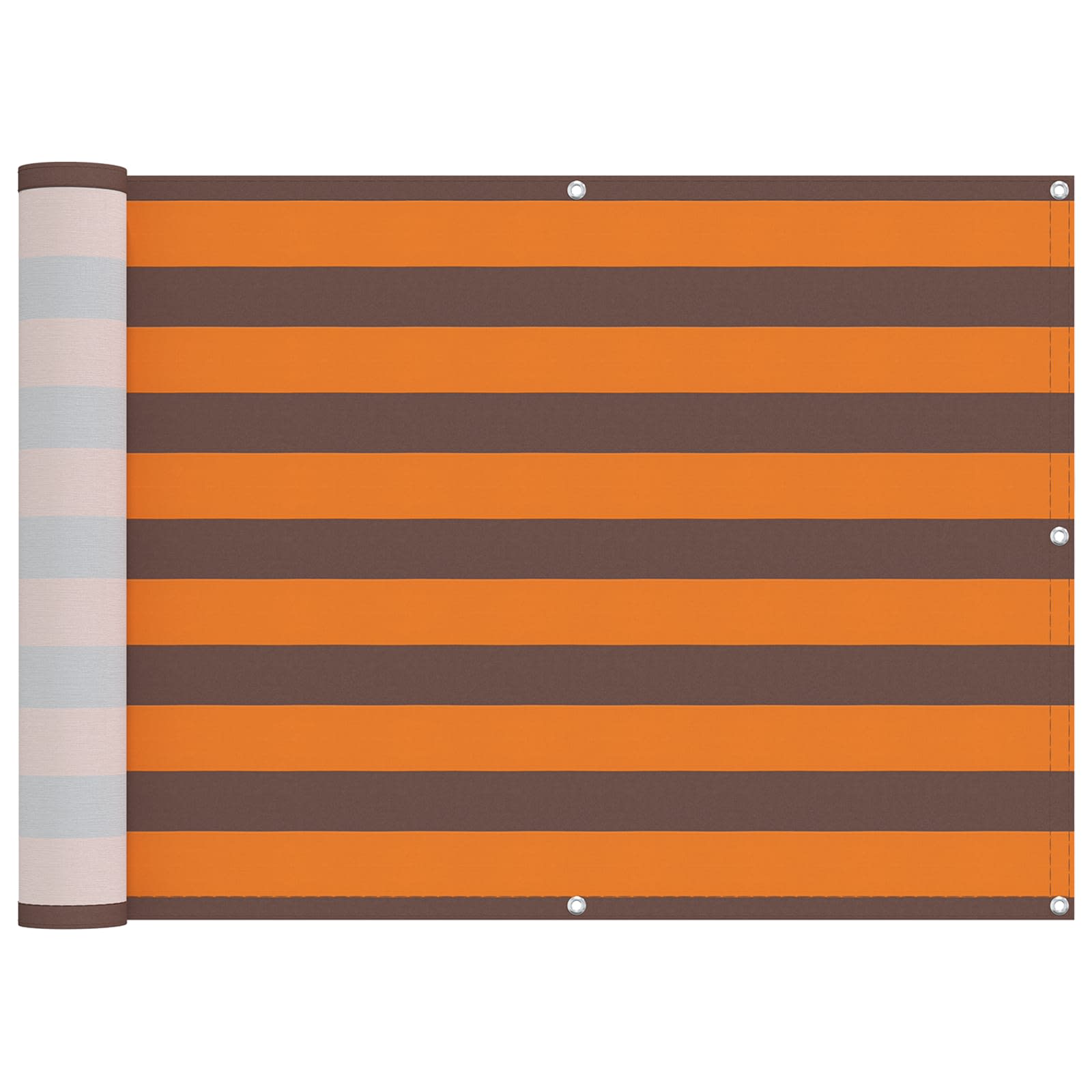 Balkong Skärm Orange och Brunt 75 x 200 cm PU-belagt oxford alu