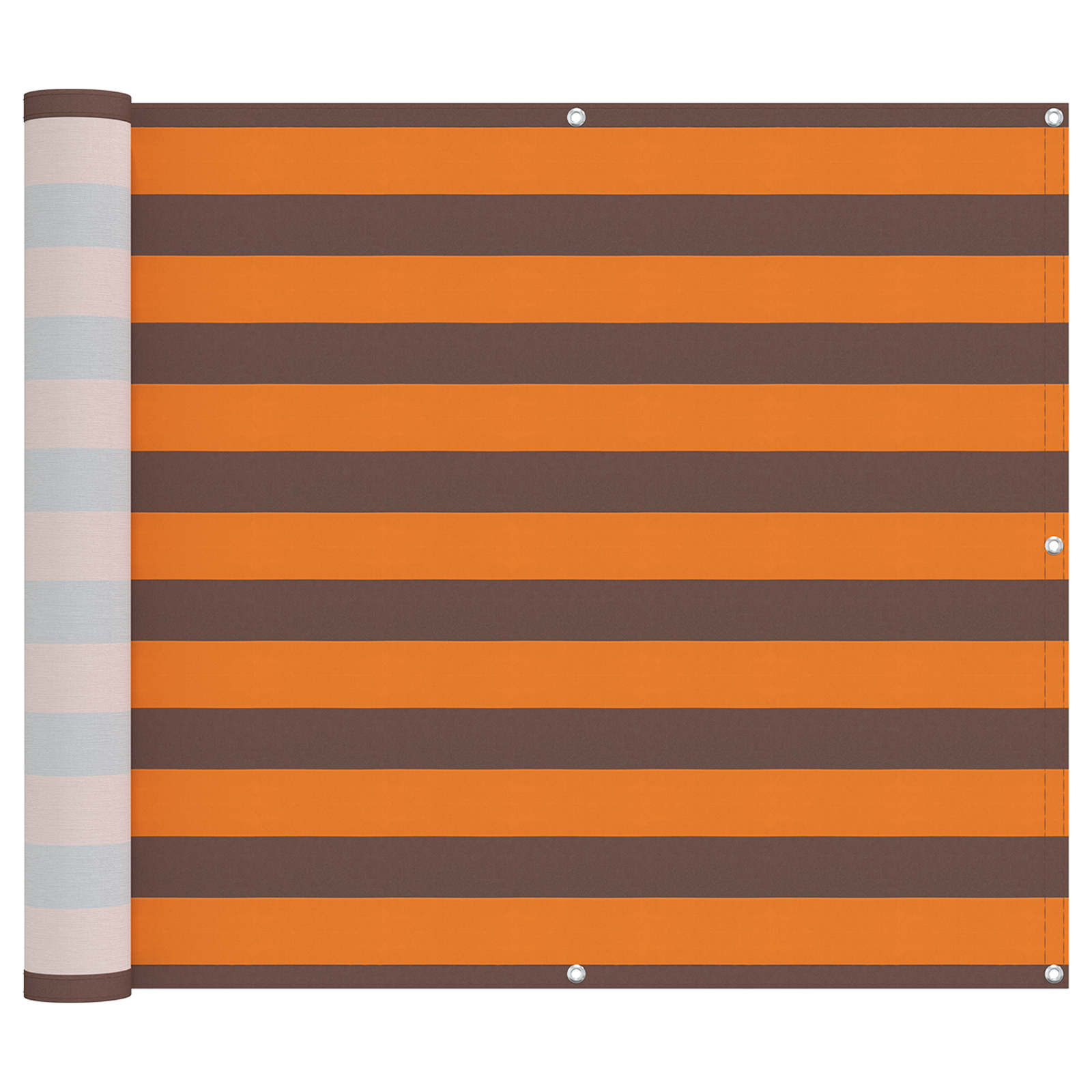 Balkong Skärm Orange och Brunt 100 x 800 cm Oxford Tyg