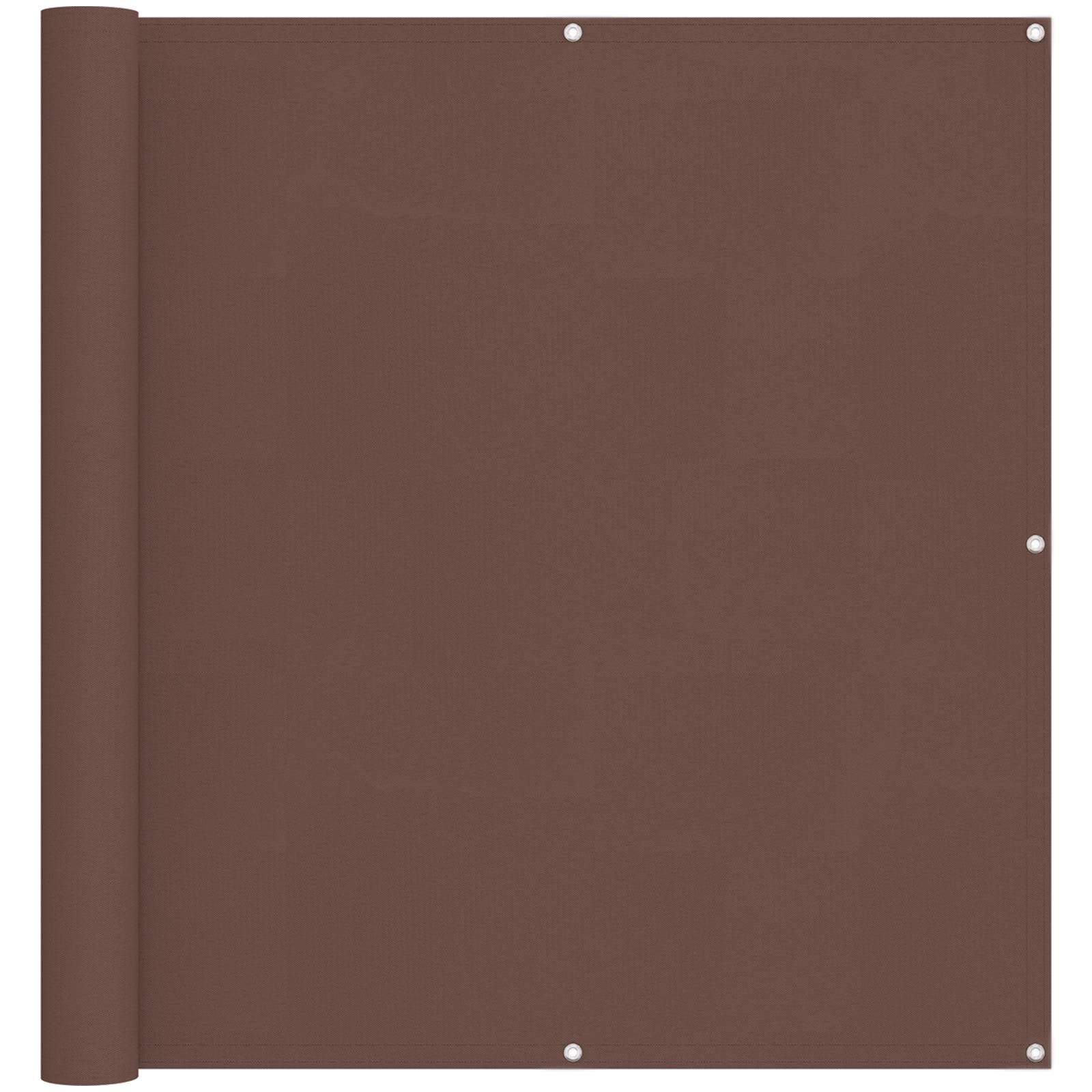 Balkong Skärm Brun 110 x 800 cm Oxford Tyg