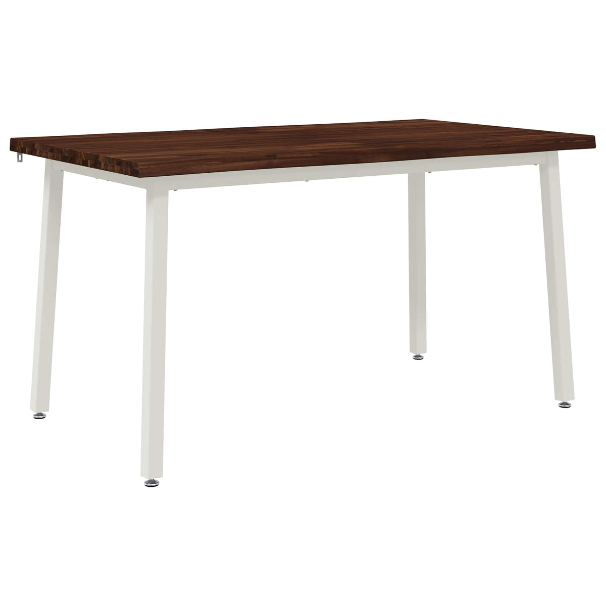 140 x 80 x 75 cm Massivt Akaciaträ Mörkbrun och Vit Rektangulär