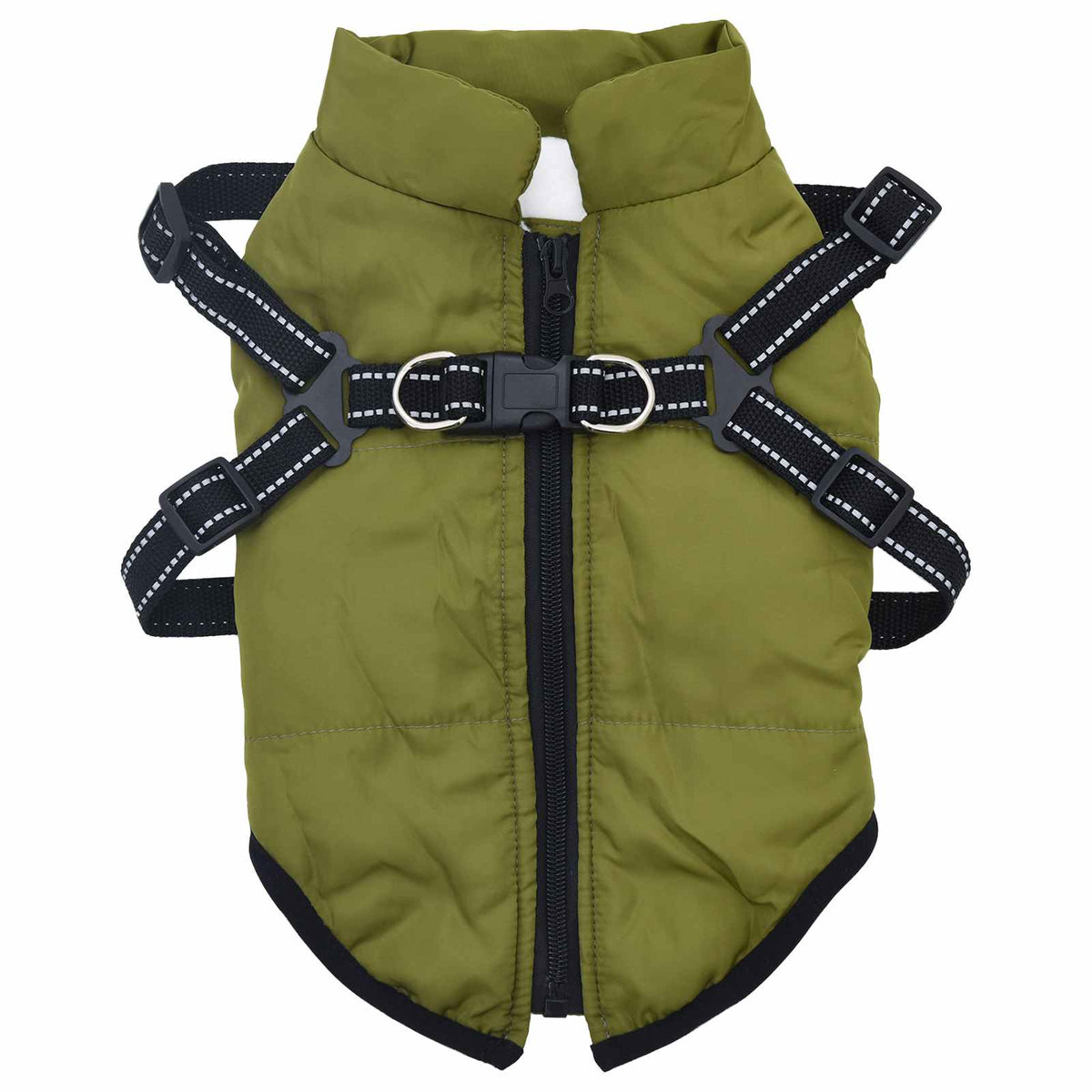 Hund Kappa Armégrön L32 Fleece och Polyester