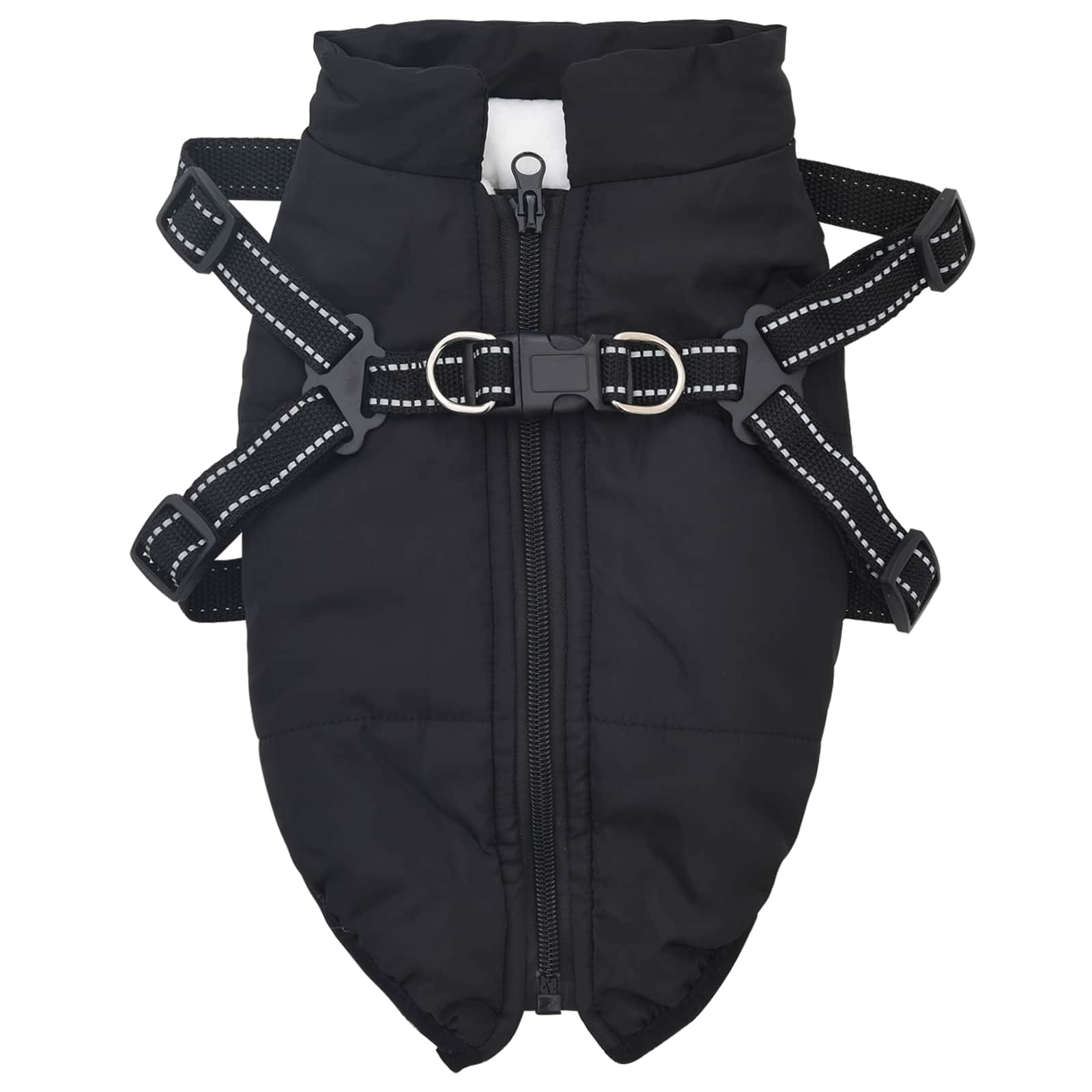 Hund Kappa Svart L36 Fleece och Polyester