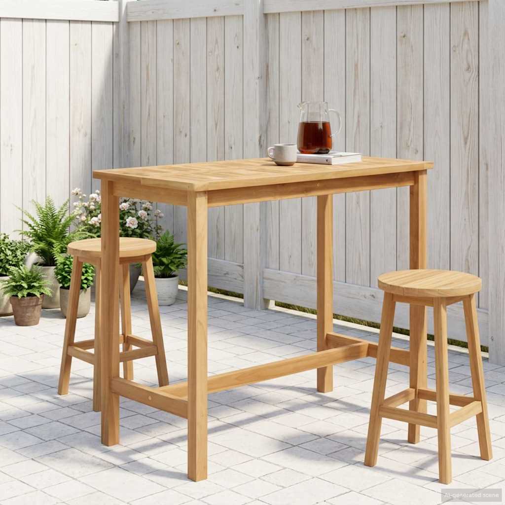 Barbord Naturlig 110 x 60 x 105 cm Massiv teak