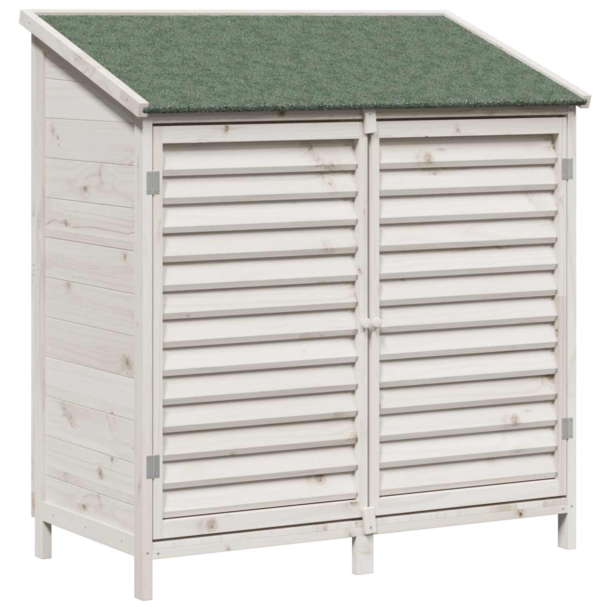 Trädgårdshus med tak Vit 106 x 56 x 113,5 cm Massivt Furu
