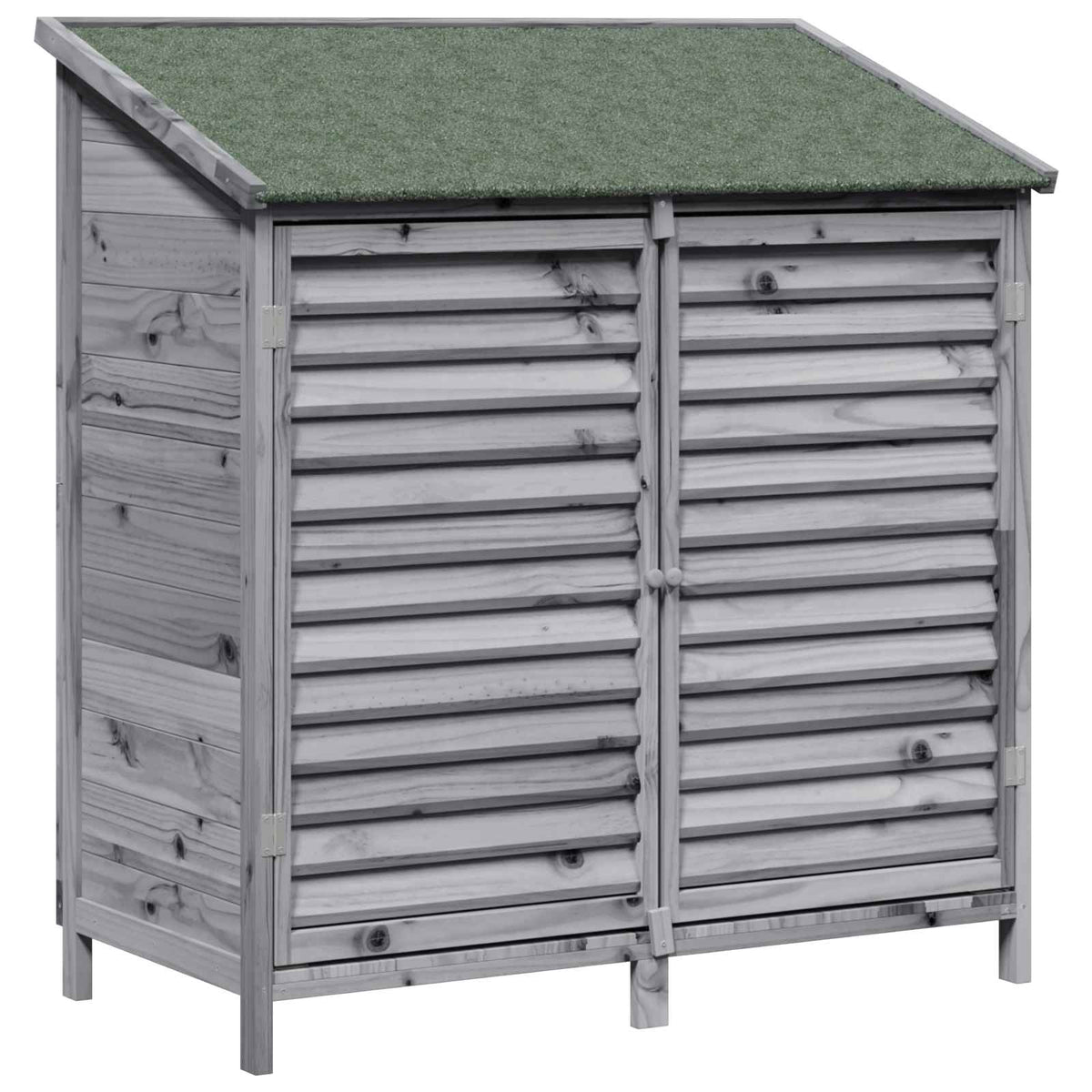 Trädgårdshus med tak Grå 106 x 56 x 113,5 cm Massivt Furu