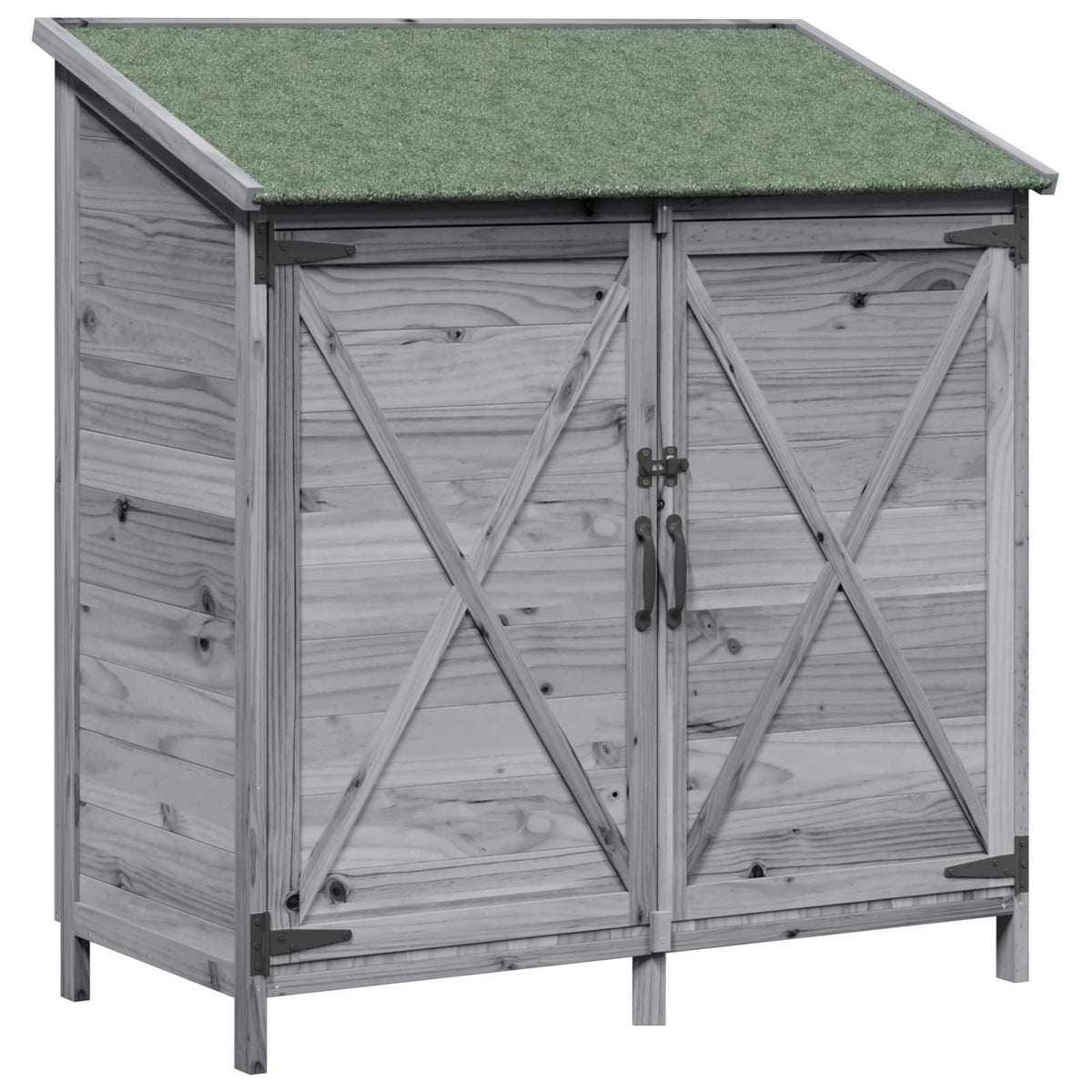 Trädgårdshus Grå 106 x 56 x 113,5 cm Massivt Furu