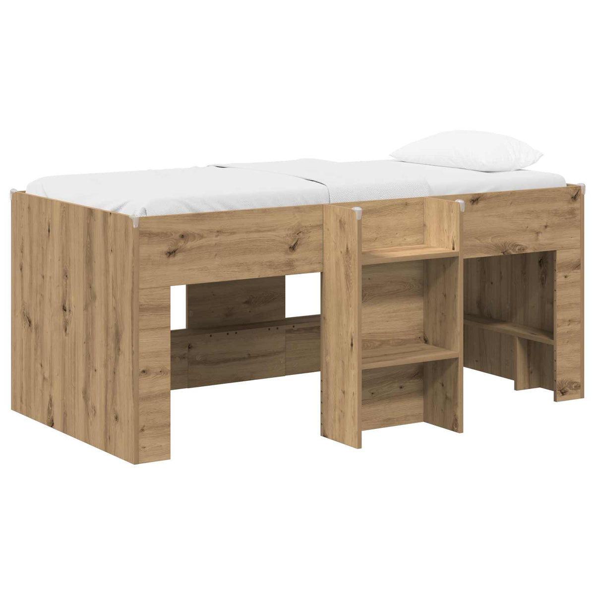 Barns hög sängram Artisan-ek 80 x 160 cm Konstruerat trä