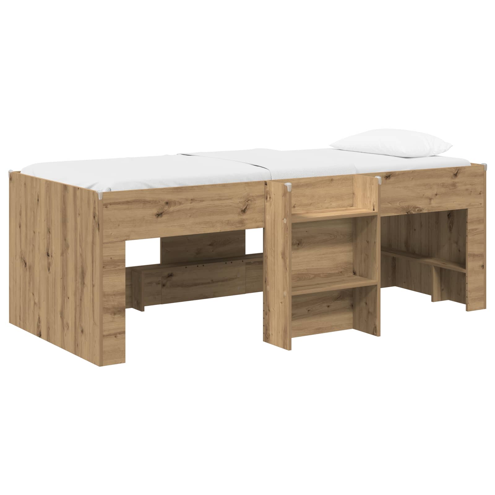 Barns hög sängram Artisan-ek 90 x 190 cm Konstruerat trä