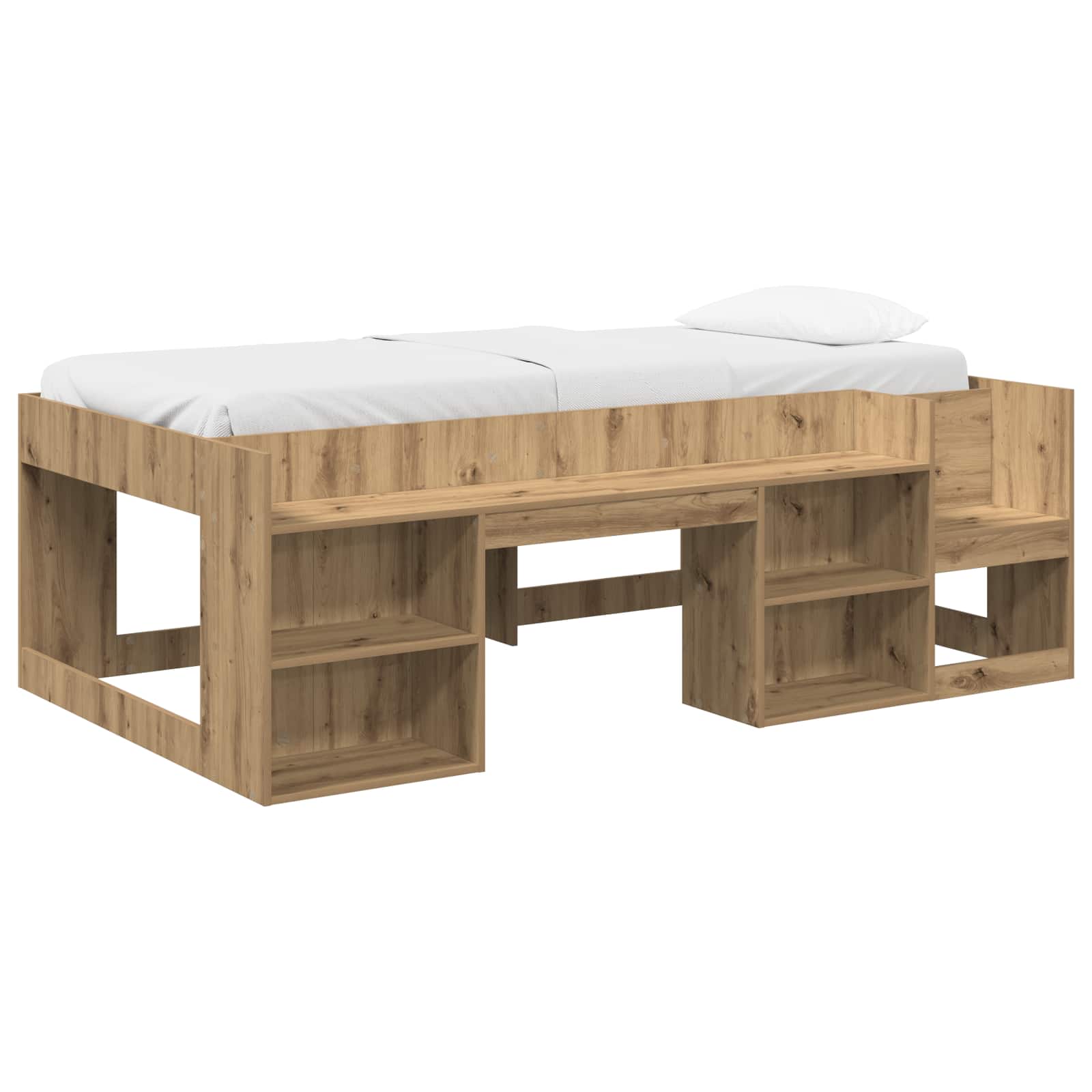Barnsängsram med förvaring Artisan-ek 75 x 190 cm