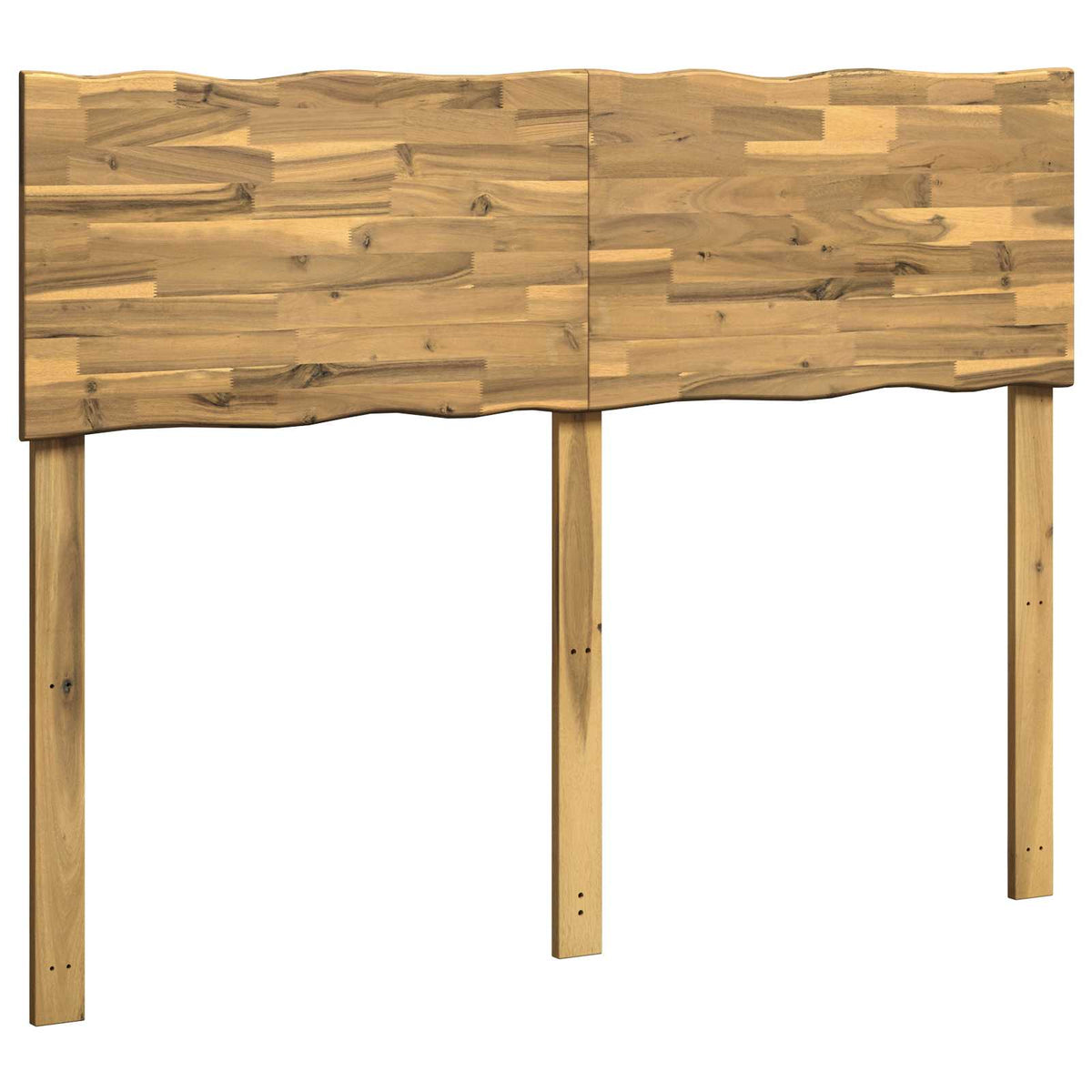 Sänggavel med levande kant ROSTOCK Vit tvätt 140 cm