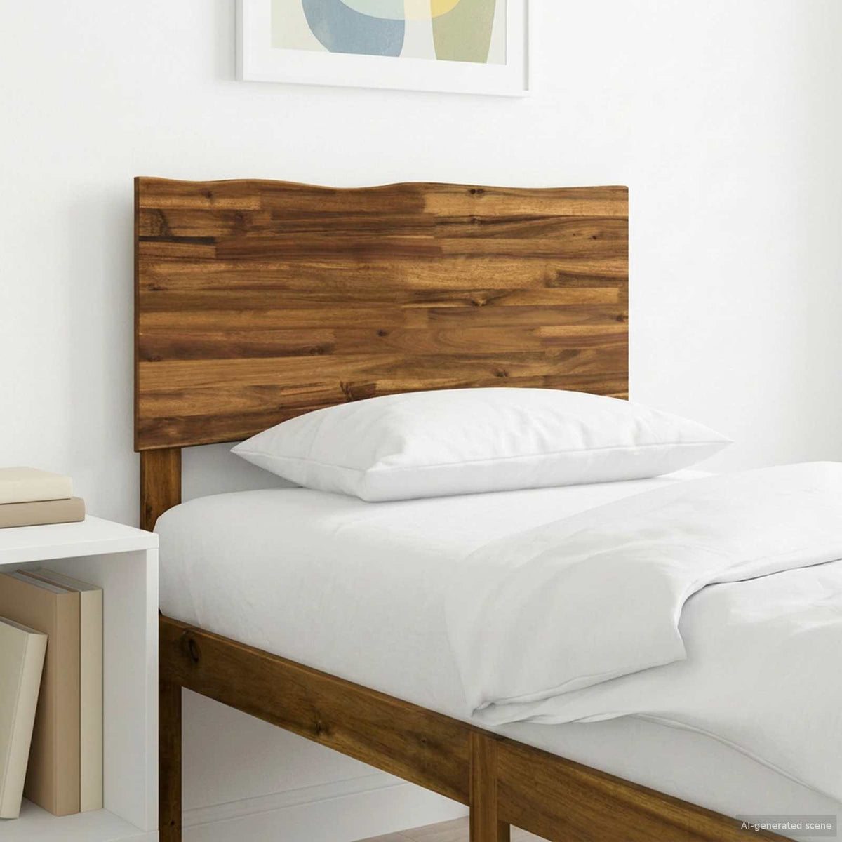 Sänggavel med levande kant ROSTOCK Naturlig 90 cm