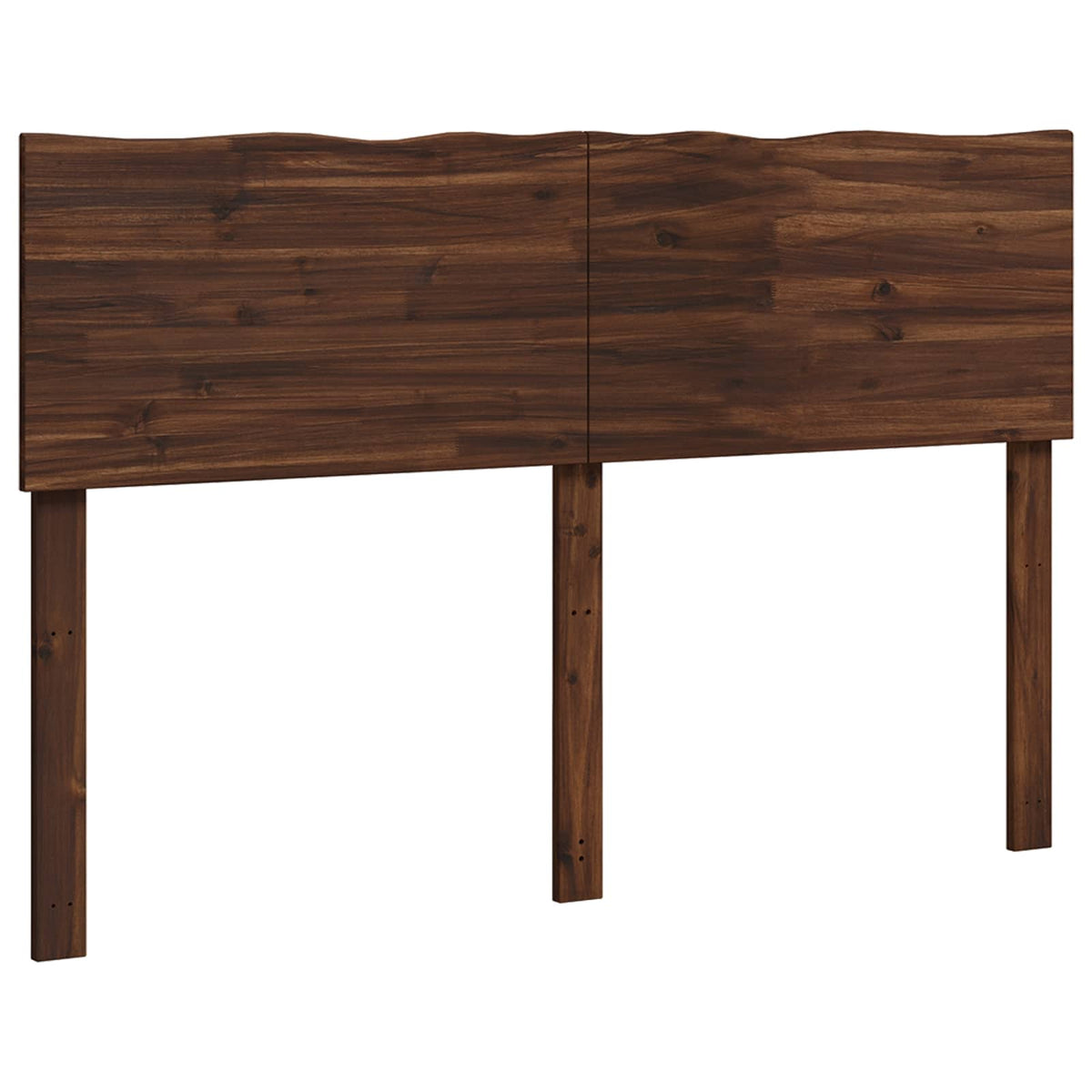 Sänggavel med naturkant ROSTOCK Mörkbrun 160 cm