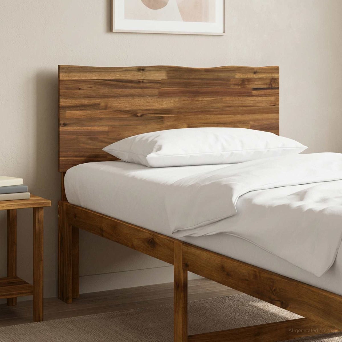 Sänggavel med naturkant ROSTOCK Naturlig 80 cm