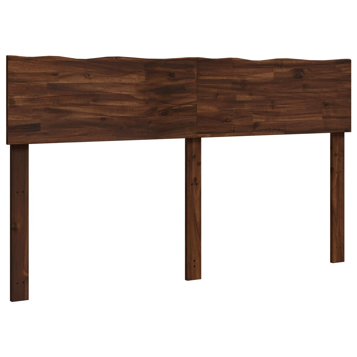 Sänggavel med levande kant ROSTOCK Mörkbrun 160 cm