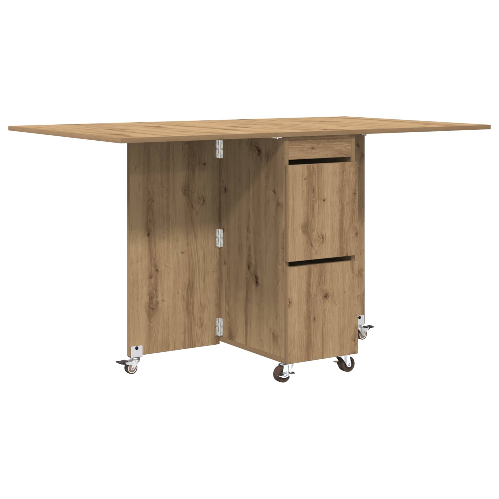 Matbord 140 x 80 x 77 cm Konstruerat trä Artisan-ek Rektangulär