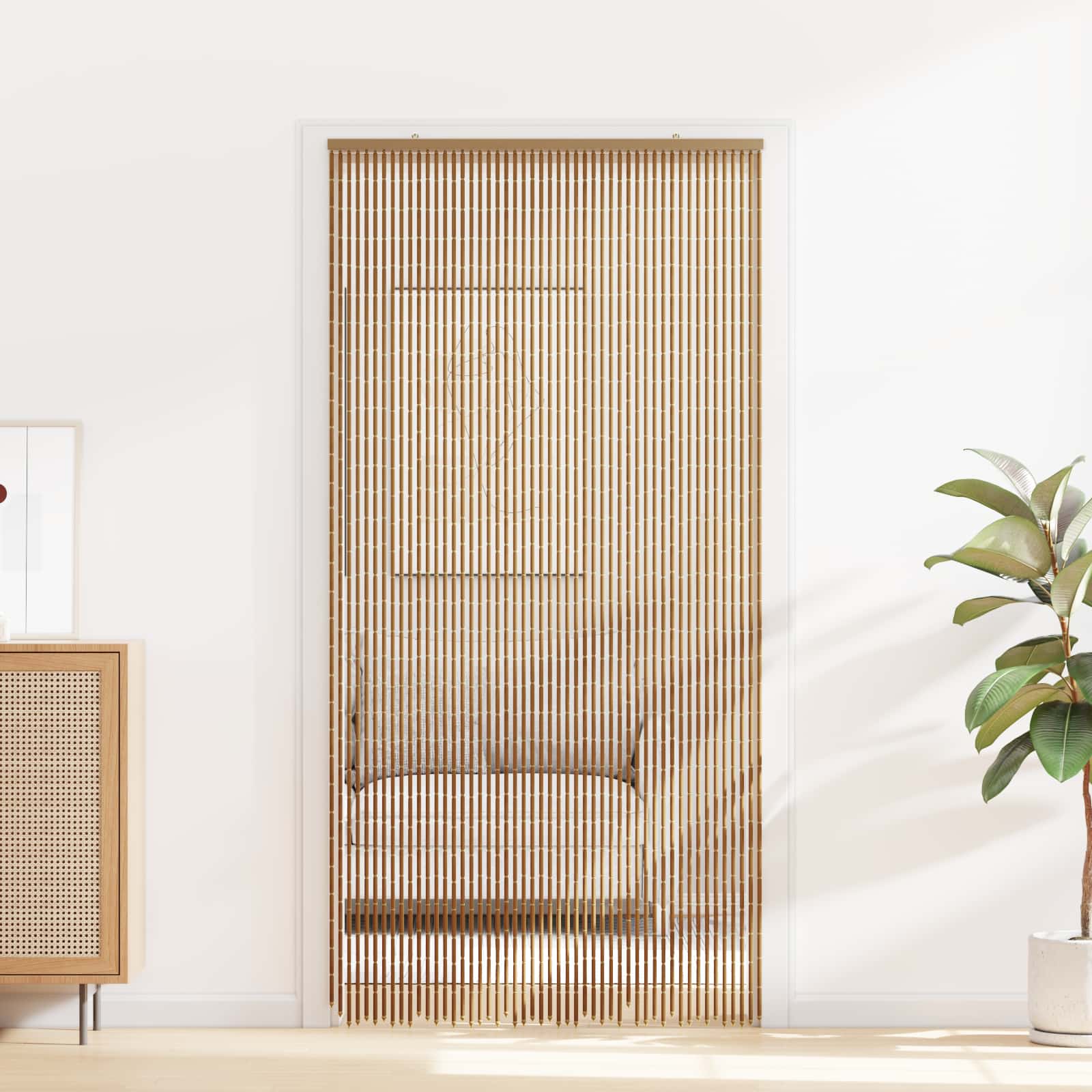Insektsdörrgardin flerfärgad 100 x 200 cm Bambu