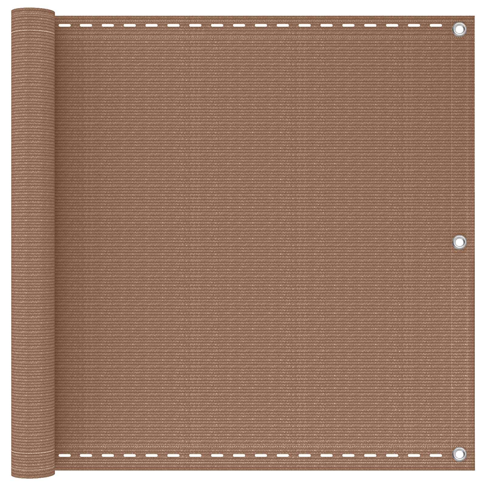 Balkong Skärm Taupe 75 x 700 cm HDPE och Aluminium