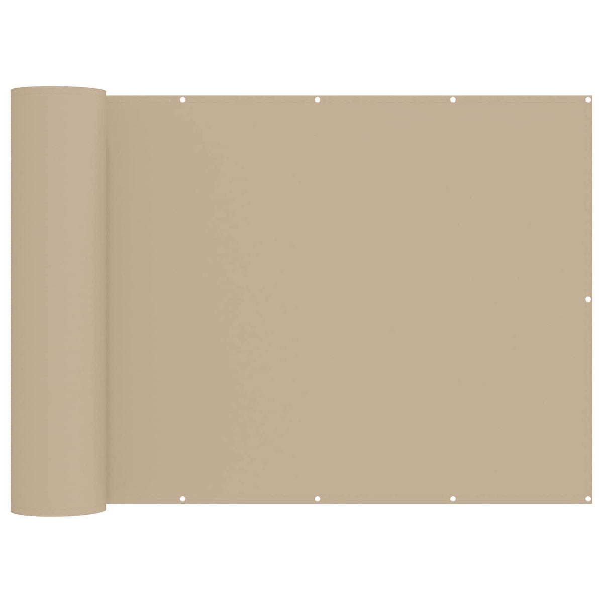 Balkongskärm 150 x 200 cm Tyg med PU-beläggning Beige