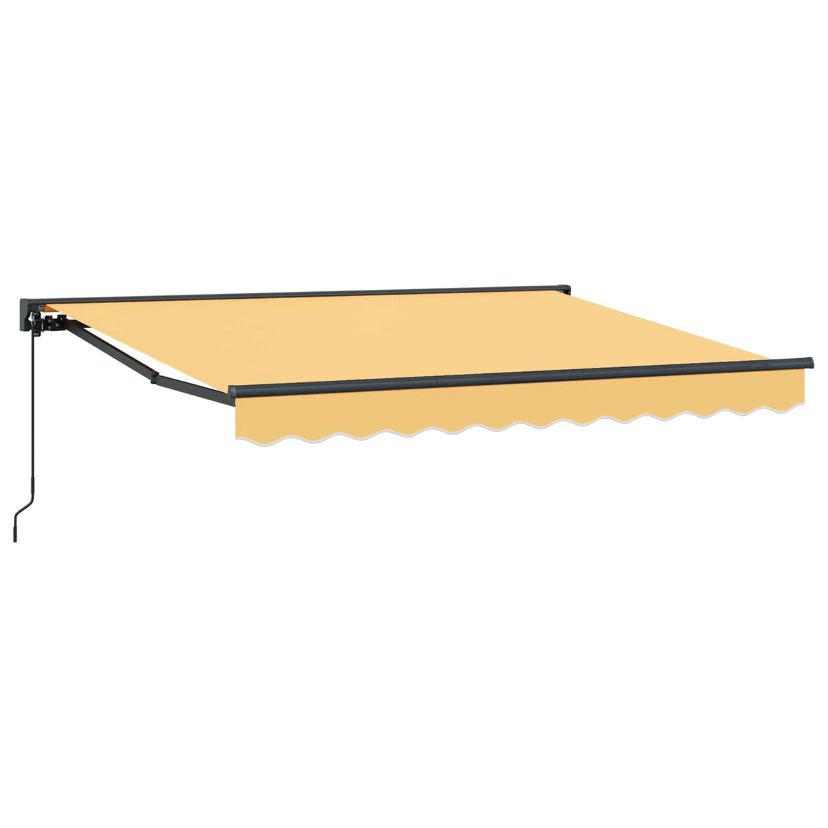Utdragbar markis Sand 4,5 × 3 m Polyester och aluminium