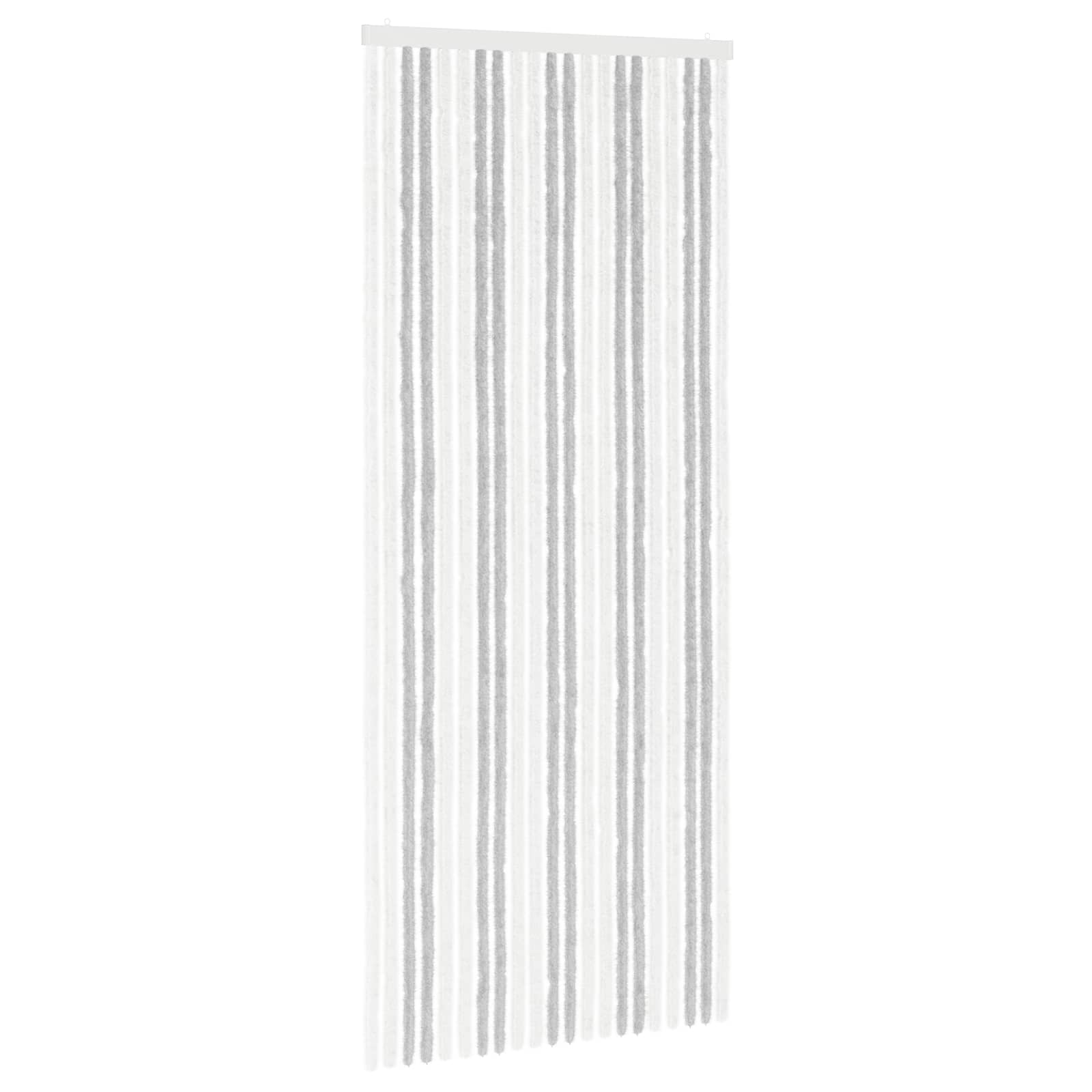 Insektsgardin Chenille Ljusgrå och vit. 90 x 220 cm 100% PP