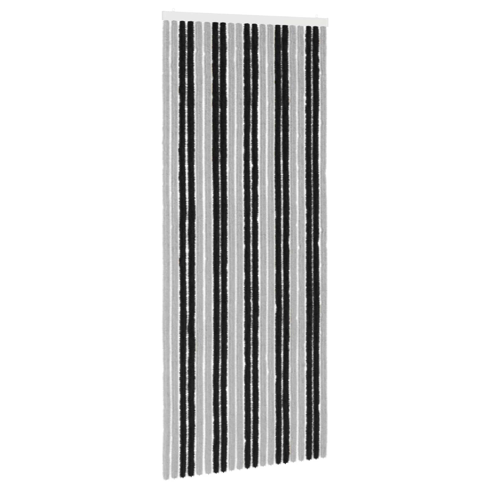 Insektsgardin Chenille Grå och svart 90 x 220 cm 100% PP