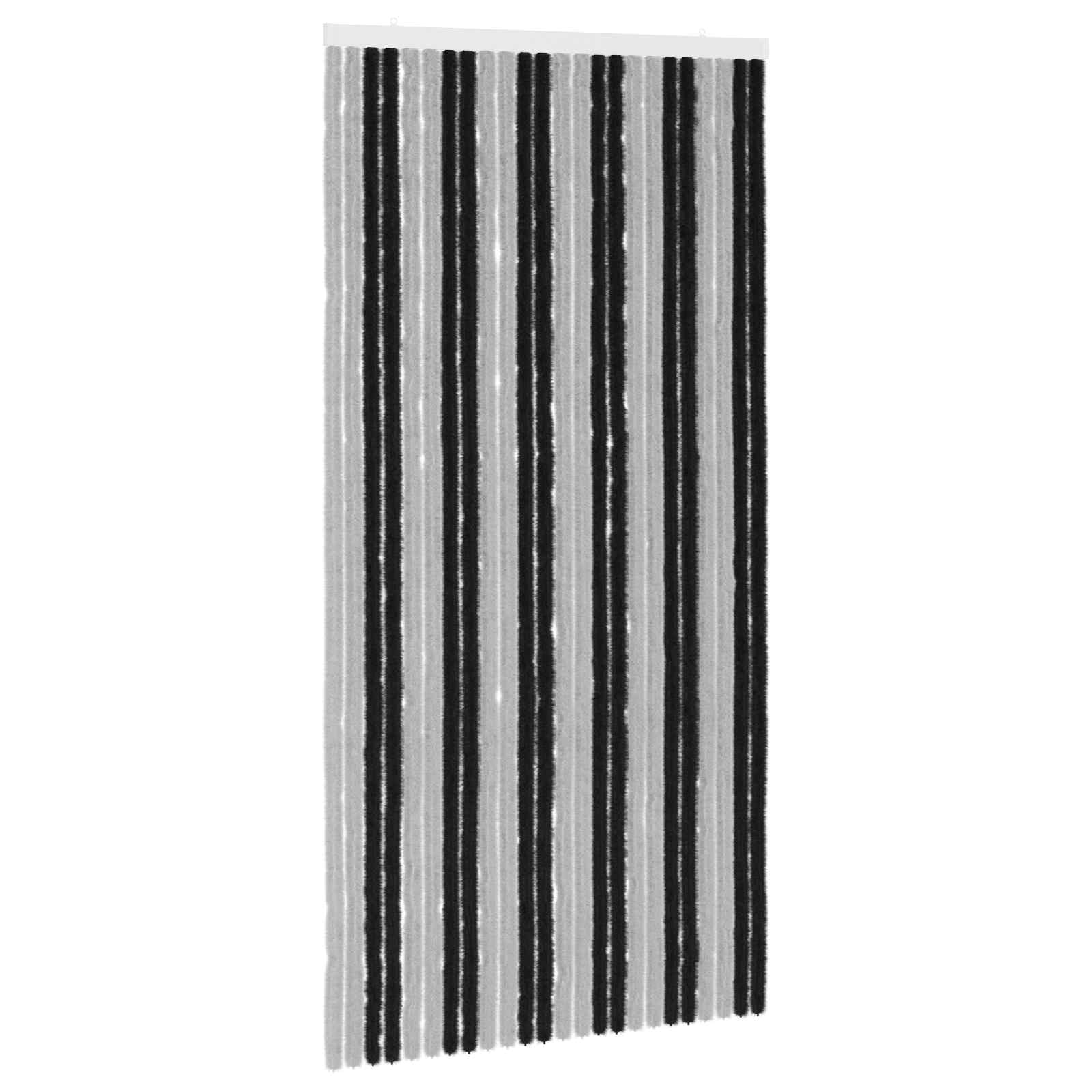 Insektsgardin Chenille Grå och svart 100 x 200 cm 100% PP